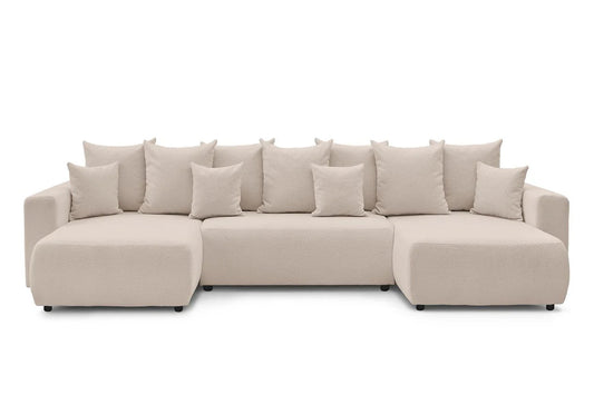 Colțar Panoramic Extensibil LIVIGNO, cu ladă de depozitare, 386x153x95 cm - Prestigehome.ro - Canapea - Prestige #color_Bej-Anthology