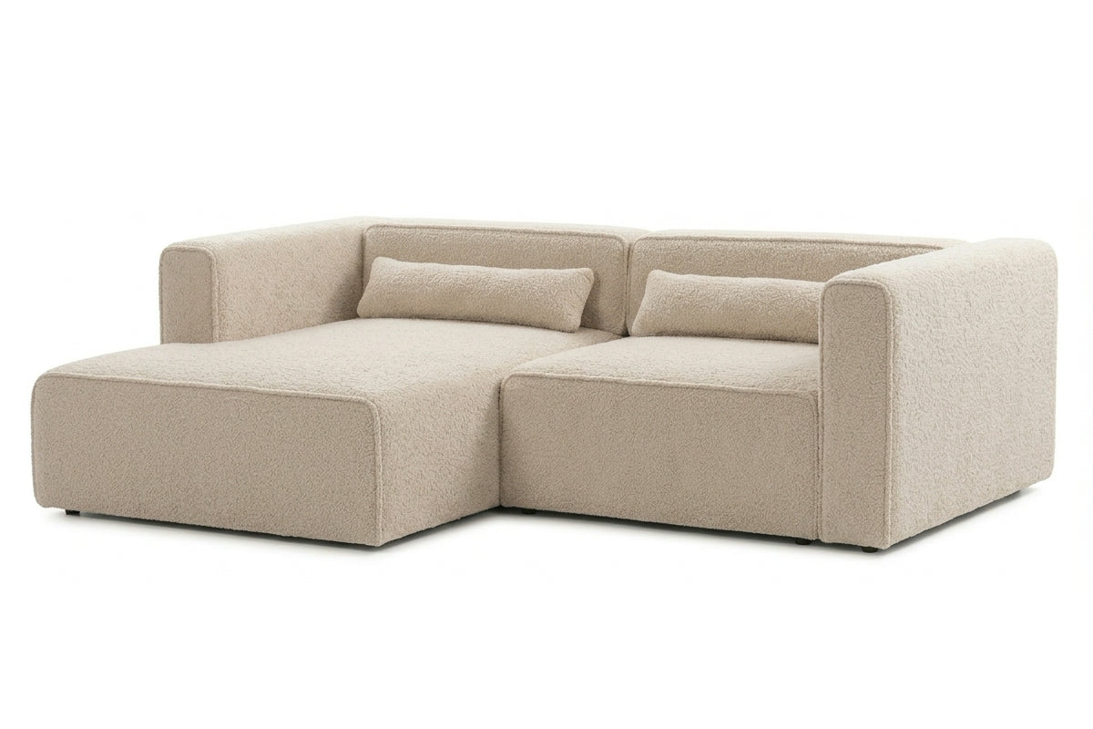 Colțar Extensibil 3 locuri ZANETTO, cu ladă de depozitare, 240x157x70 cm, Crem - Outlet