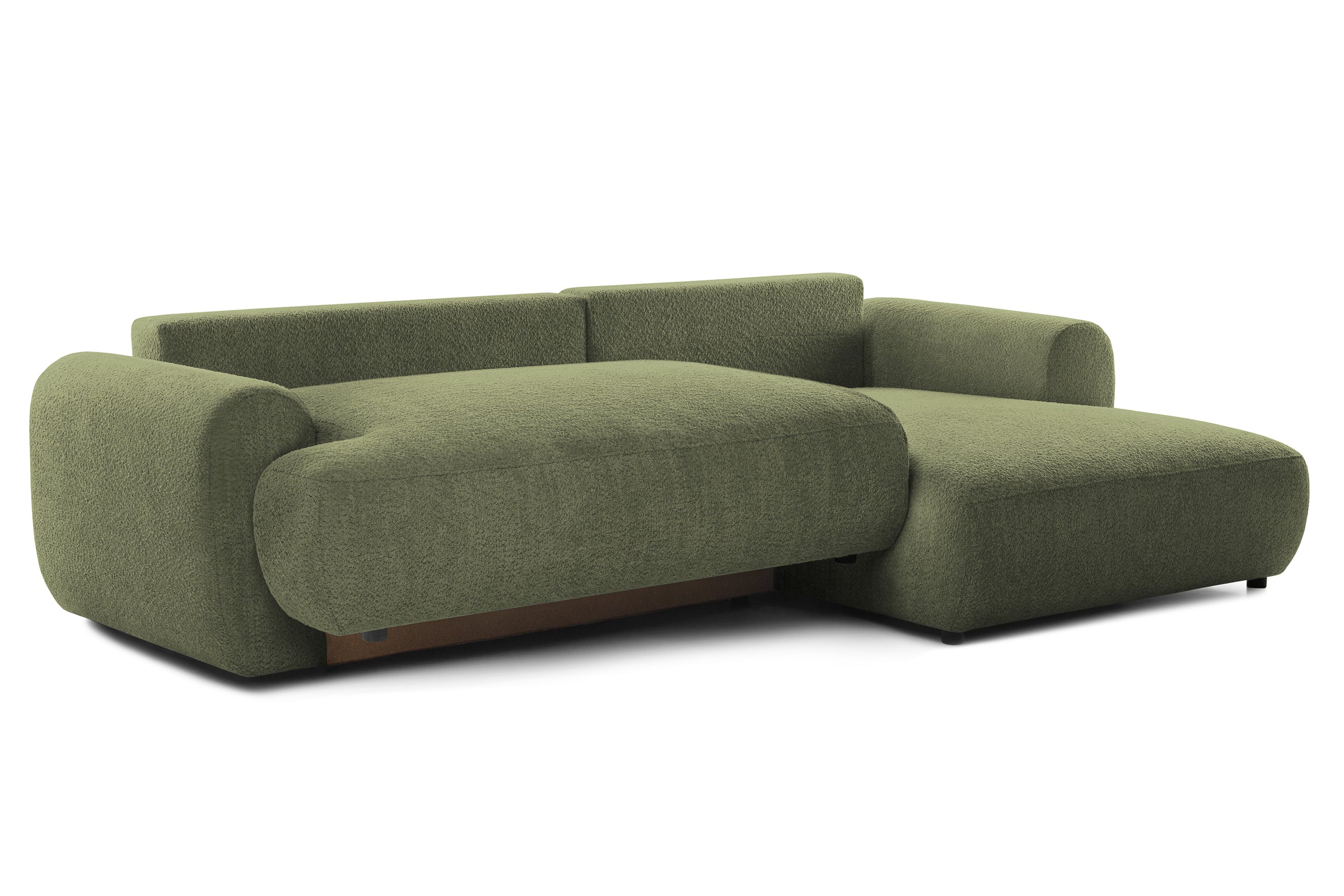 Colțar Extensibil 3 locuri NOA, cu ladă de depozitare, 270x155x80 cm, #color_Verde-Anthology
