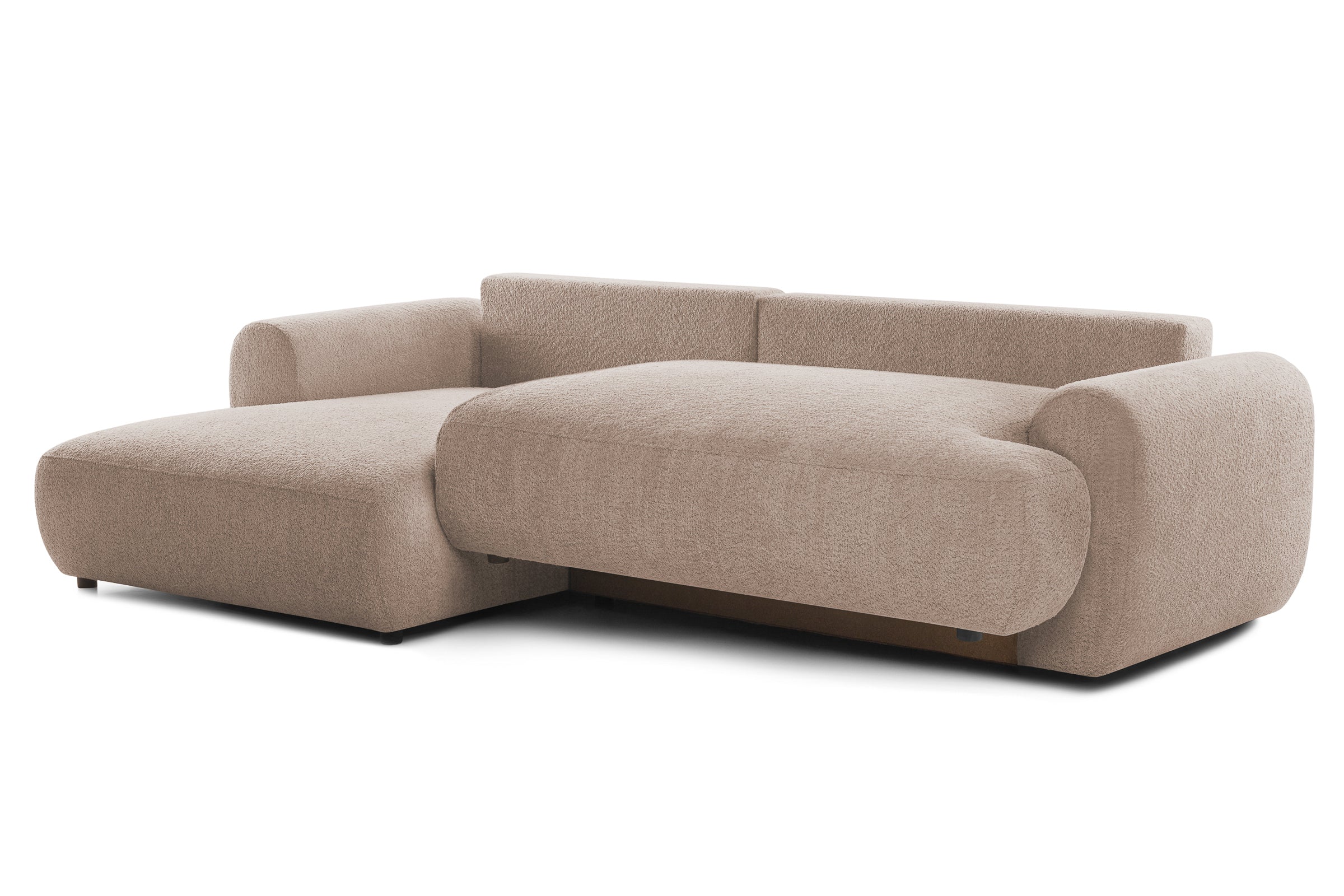 Colțar Extensibil 3 locuri NOA, cu ladă de depozitare, 270x155x80 cm, #color_Crem-Anthology