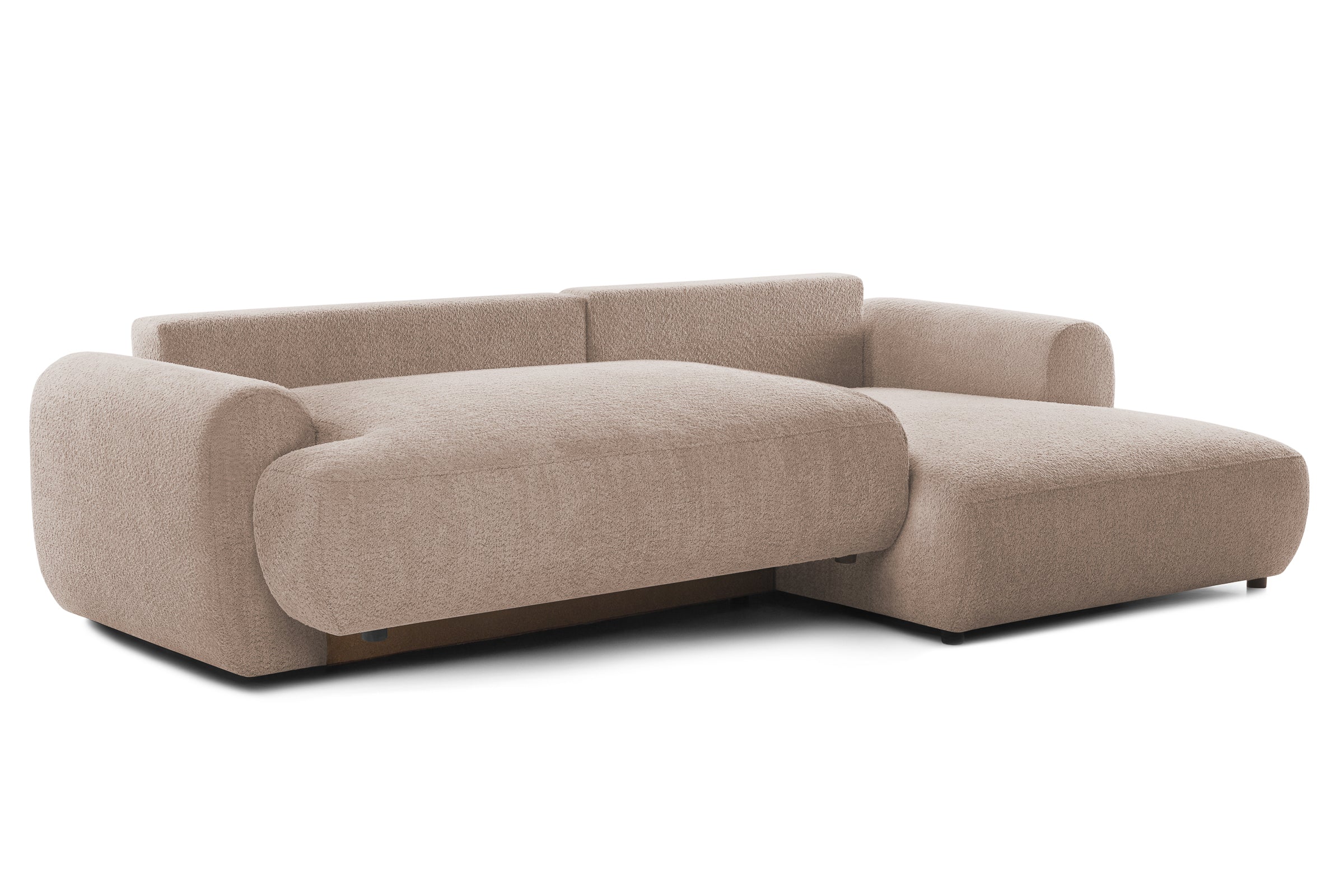 Colțar Extensibil 3 locuri NOA, cu ladă de depozitare, 270x155x80 cm, #color_Crem-Anthology