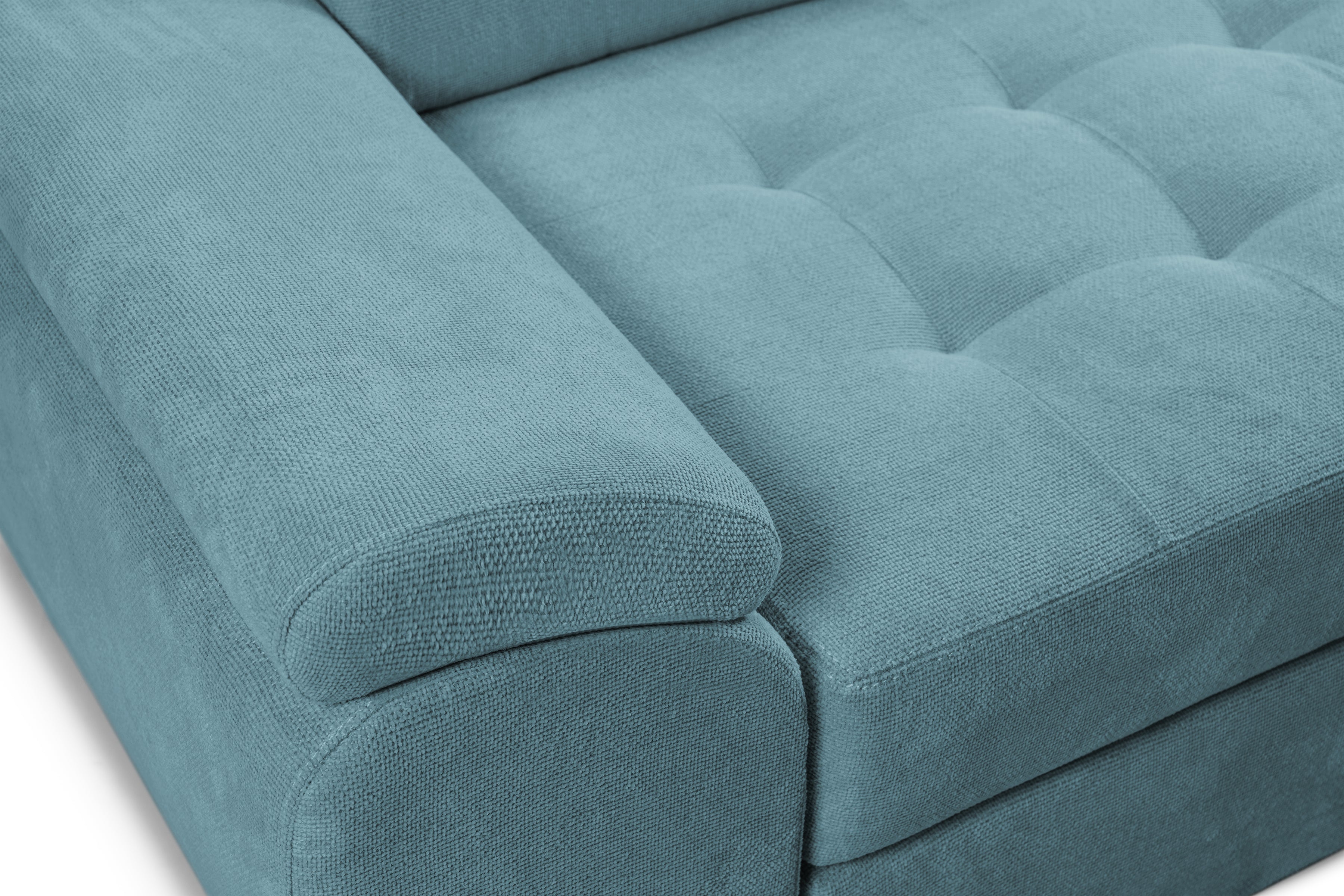 Canapea Extensibila 3 locuri TRENDY, cu tetiere, 245x105x80 cm,  Prestigehome.ro - Canapea 3 Locuri - Prestige - #color_Albastru-Memphis