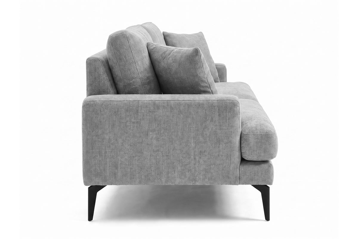 Colțar Fix AZURRO, cu ladă de depozitare, 280x90/180x85 cm - Prestigehome.ro - Colțar - Prestige #color_Gri-Argintiu-Mystery