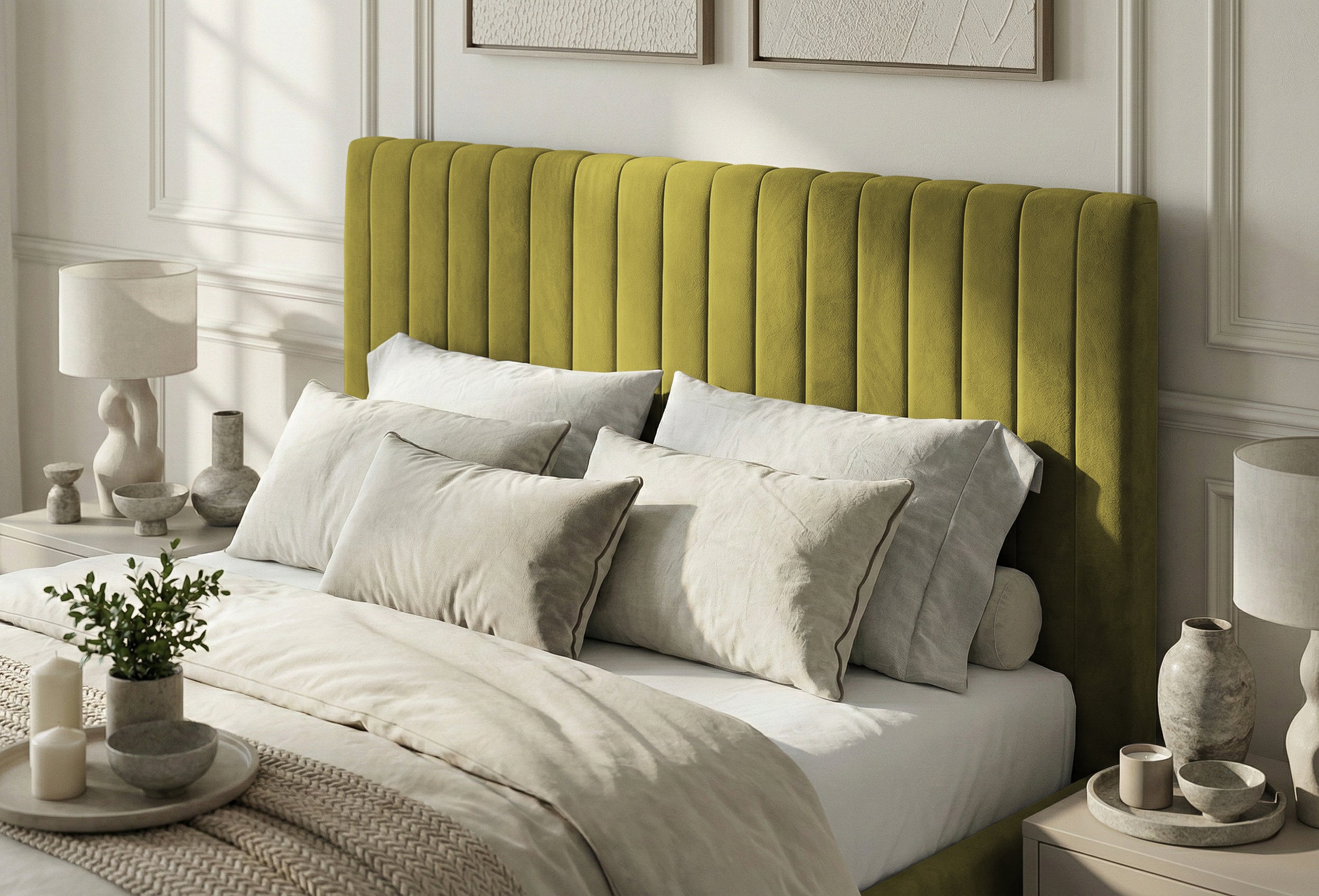 Pat Tapițat Sara, cu somieră rabatabilă și ladă depozitare #color_Verde-Velluto