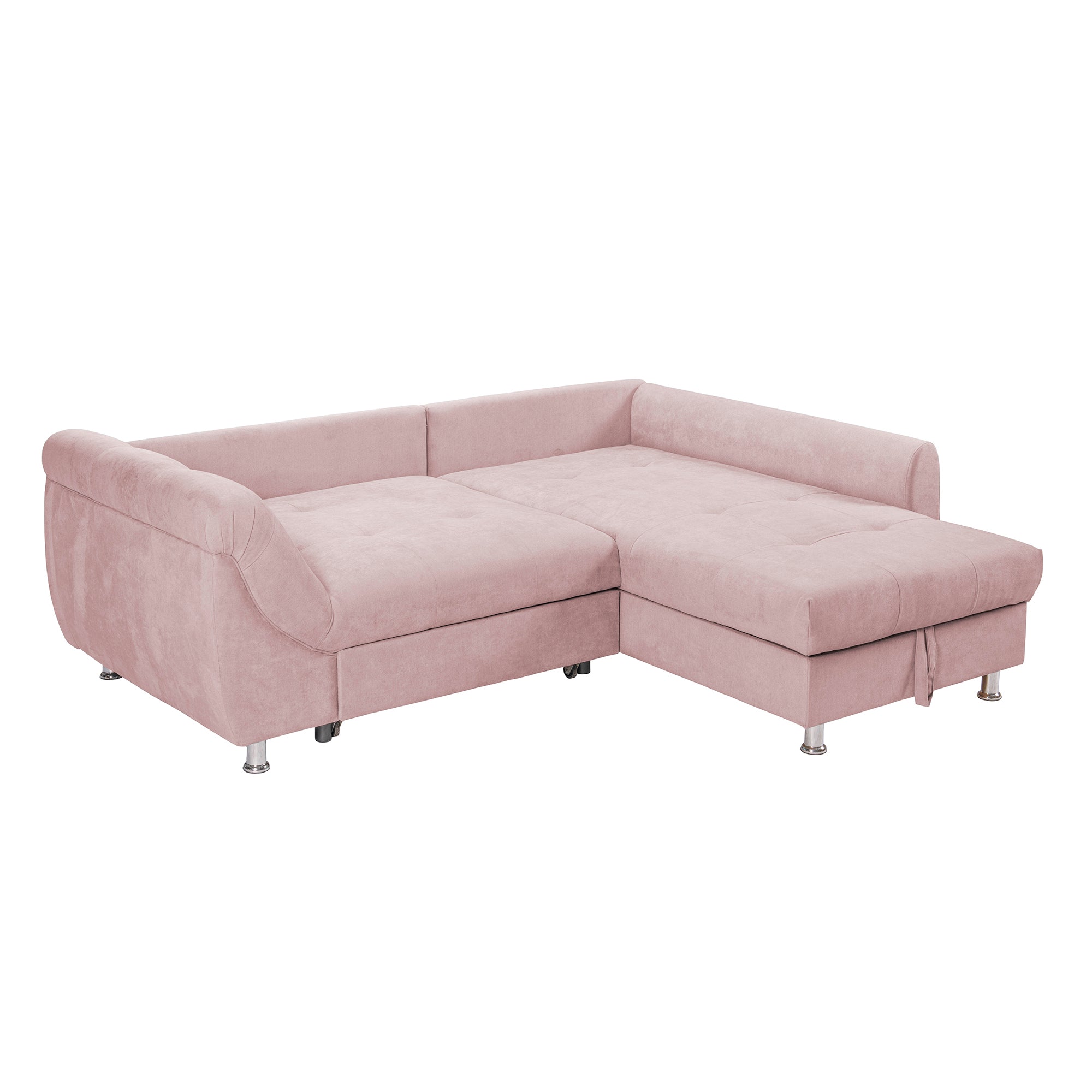 Coltar Extensibil MERLIN, cu lada depozitare, 230 x 190 x 93 cm, Prestigehome, #color_Roz-Flamingo-Enjoy