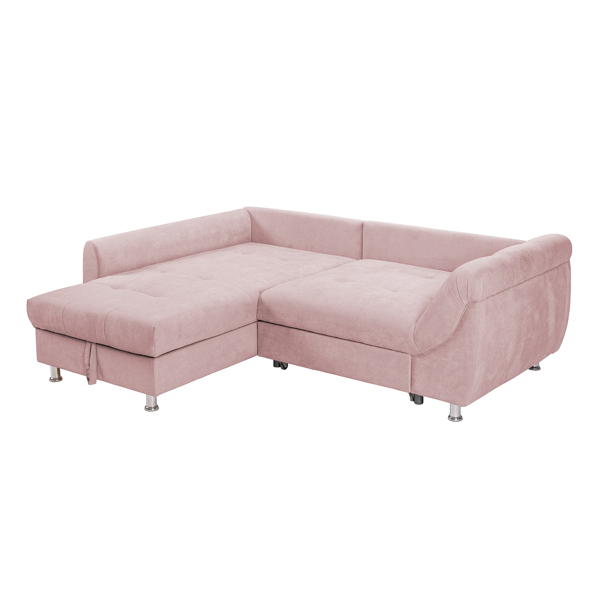 Coltar Extensibil MERLIN, cu lada depozitare, 230 x 190 x 93 cm, Prestigehome, #color_Roz-Flamingo-Enjoy