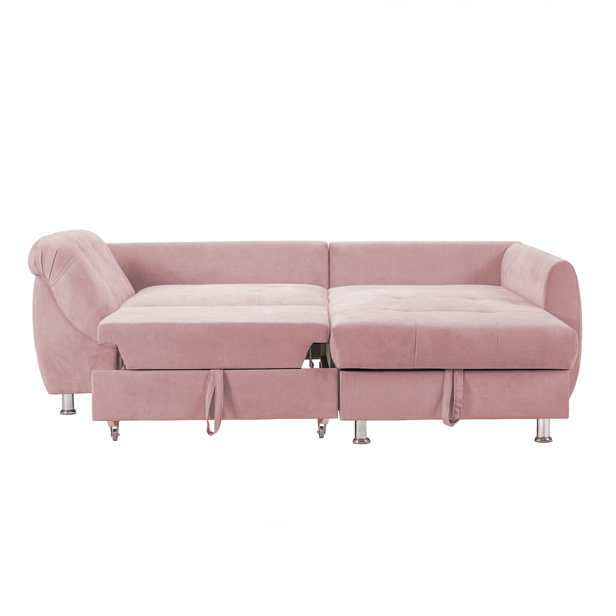 Coltar Extensibil MERLIN, cu lada depozitare, 230 x 190 x 93 cm, Prestigehome, #color_Roz-Flamingo-Enjoy