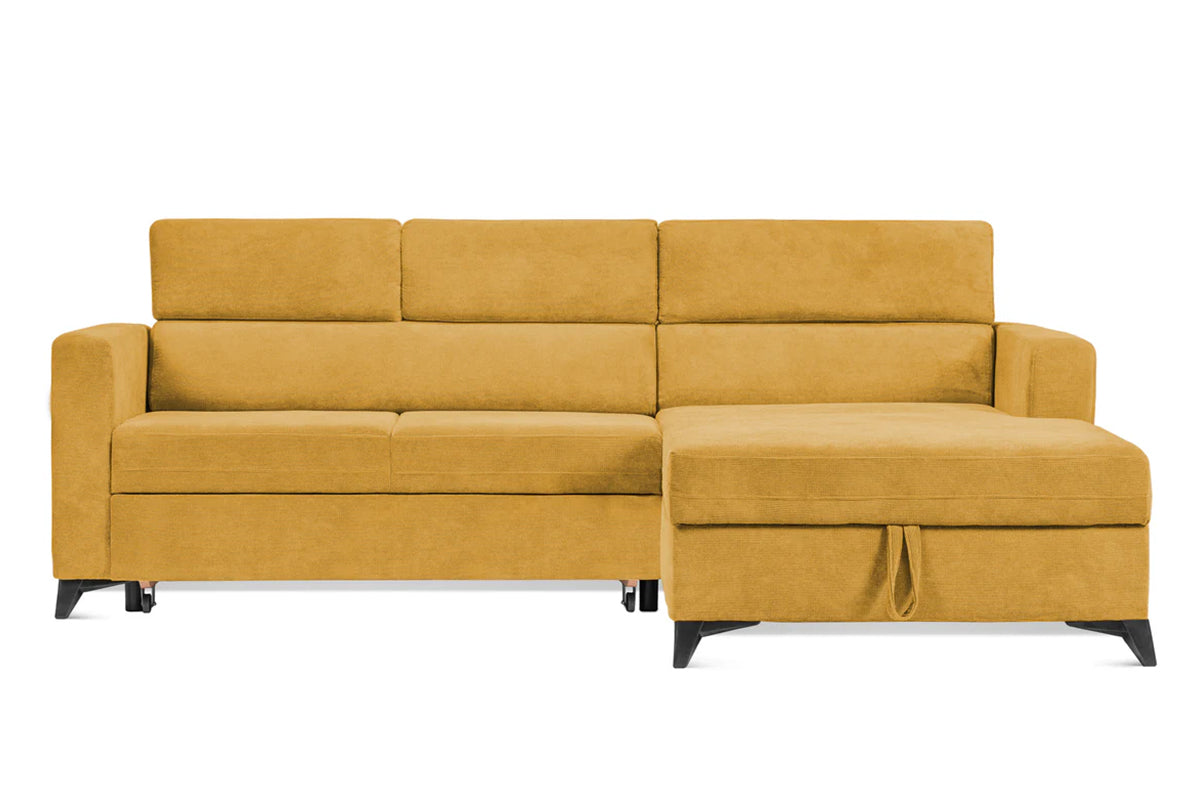 Colțar Extensibil MIZZONI, cu lada depozitare, tetiere reglabile, 250 x 175 x 94 cm