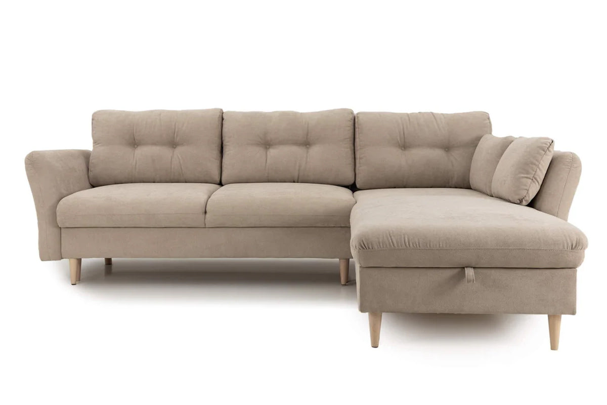 Colțar Extensibil STOCHOLM, cu ladă de depozitare, variante stânga/dreapta 270x210x90 cm