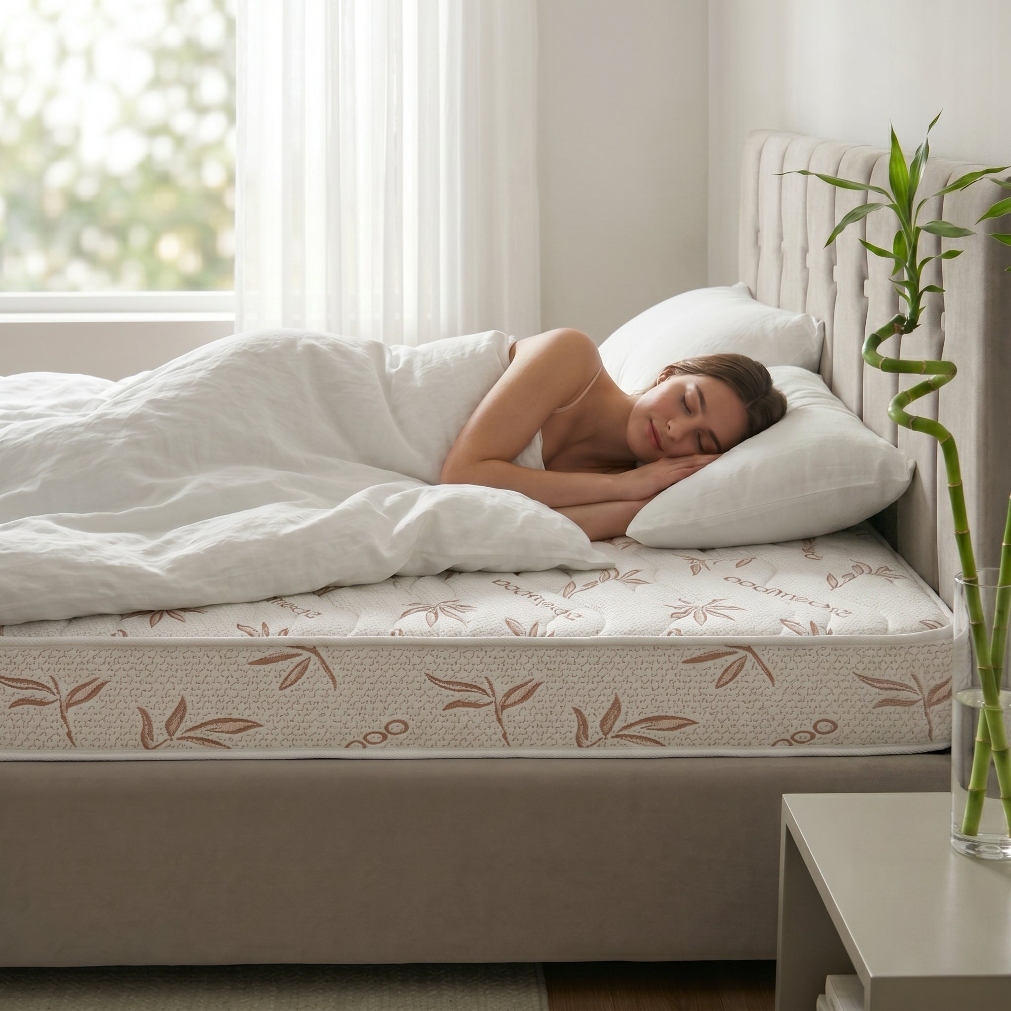 Saltea BAMBOO CONFORT, spumă poliuretanică, reversibilă, hipoalergenică, super ortopedică, Grosime 19 cm  - Prestige Home
