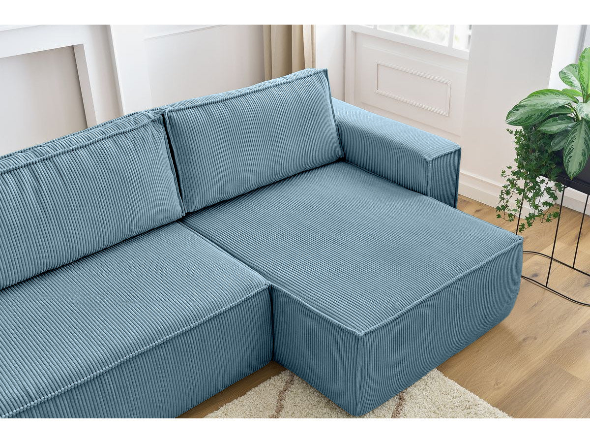 Colțar in formă de U Extensibil CLOUD, cu ladă de depozitare, 384x148x88cm - Prestigehome.ro - Coltar - Prestige - #Color_Albastru-Deschis-Fjord