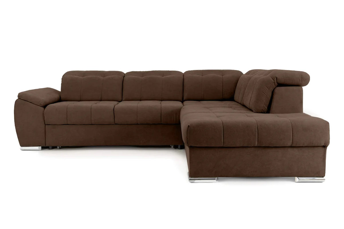 Colțar Extensibil ENZO, cu tetiere, variante stânga/dreapta, 255x220x100 cm