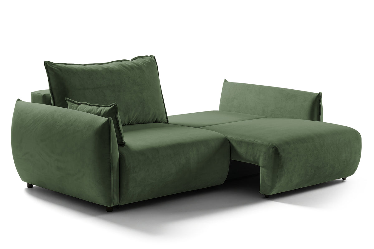 Canapea Extensibilă 3 locuri OSAKA, cu ladă depozitare, 238x110x90 cm #color_Verde-Havana