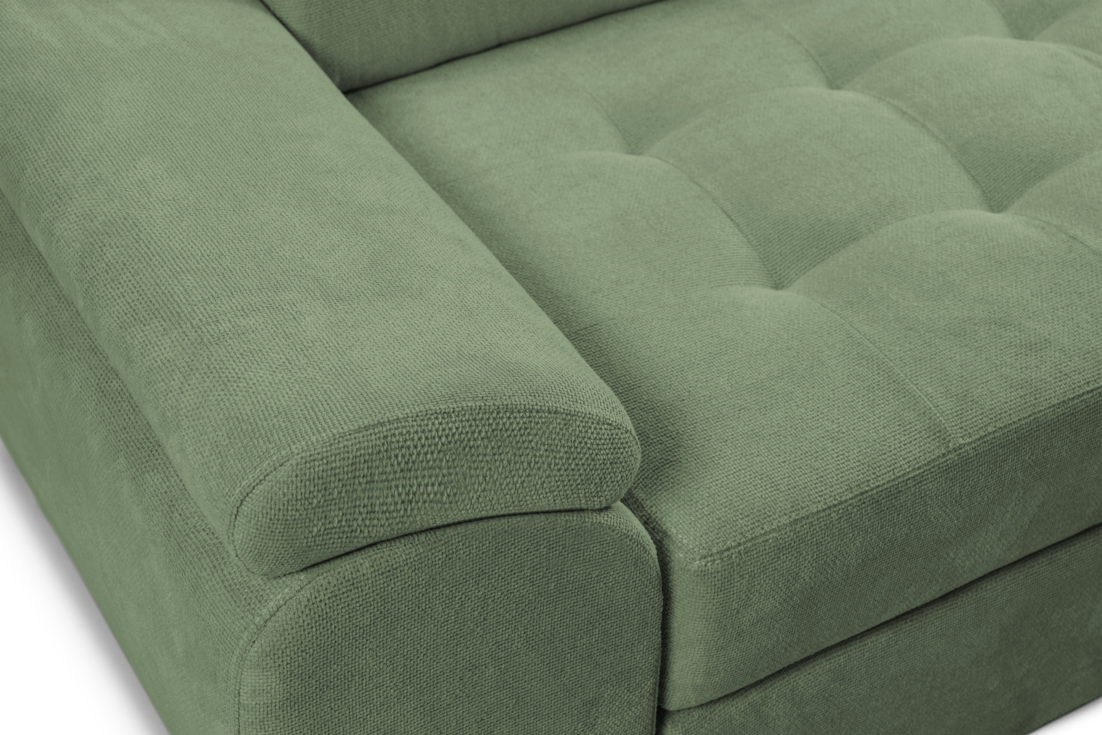 Canapea Extensibila 3 locuri TRENDY, cu tetiere, 245x105x80 cm,  Prestigehome.ro - Canapea 3 Locuri - Prestige - #color_Verde-Memphis