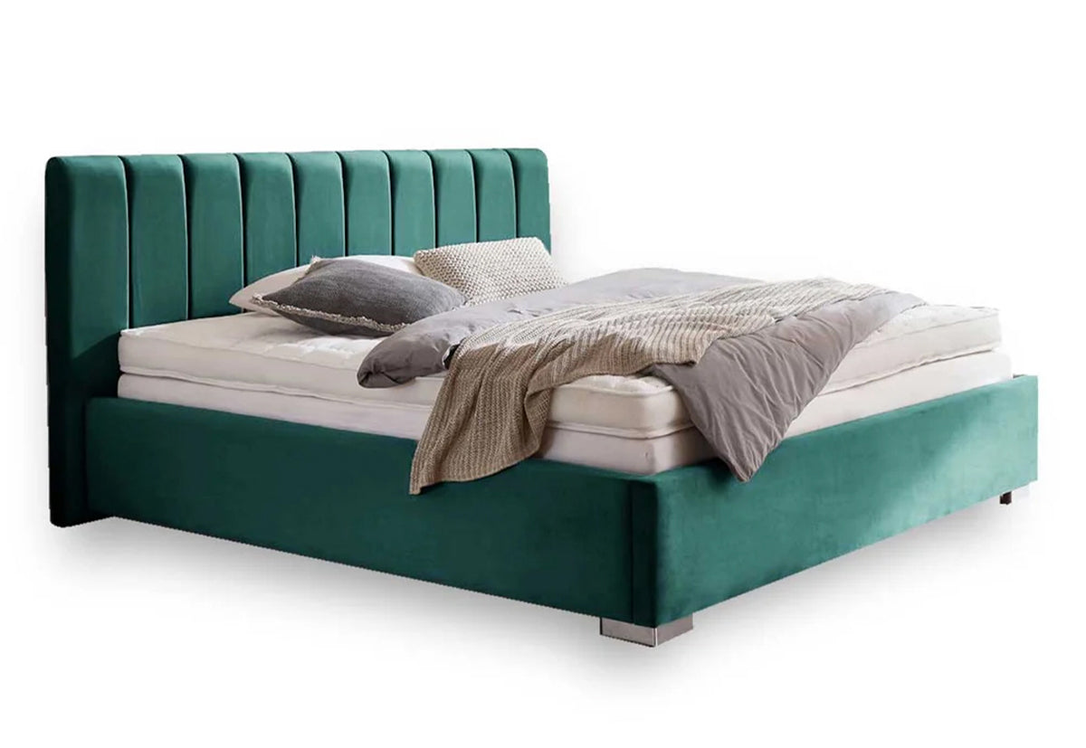 Pat Tapițat Santiago, cu somieră rabatabilă și ladă de depozitare