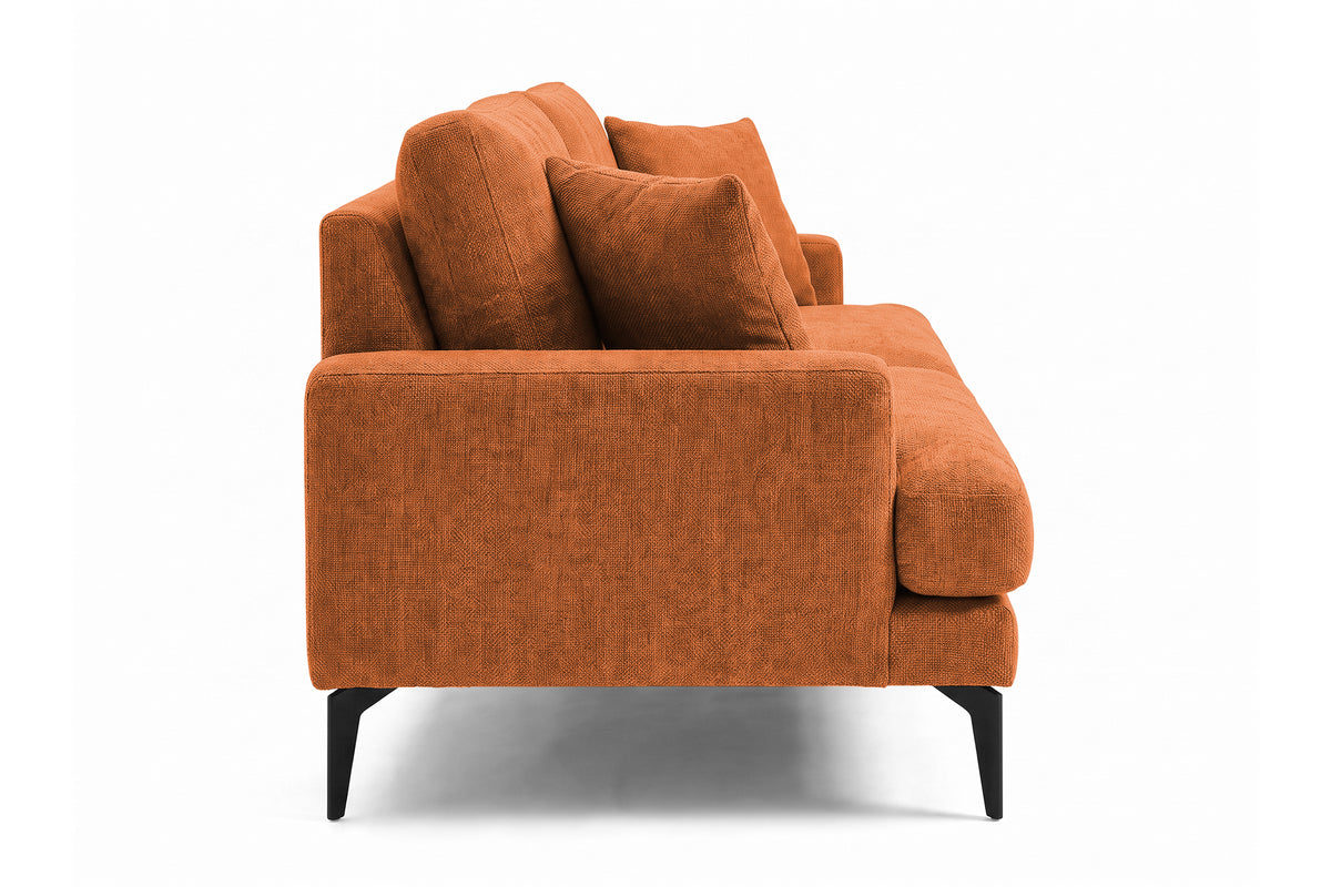 Colțar Fix AZURRO, cu ladă de depozitare, 280x90/180x85 cm - Prestigehome.ro - Colțar - Prestige #color_Portocaliu-Mystery