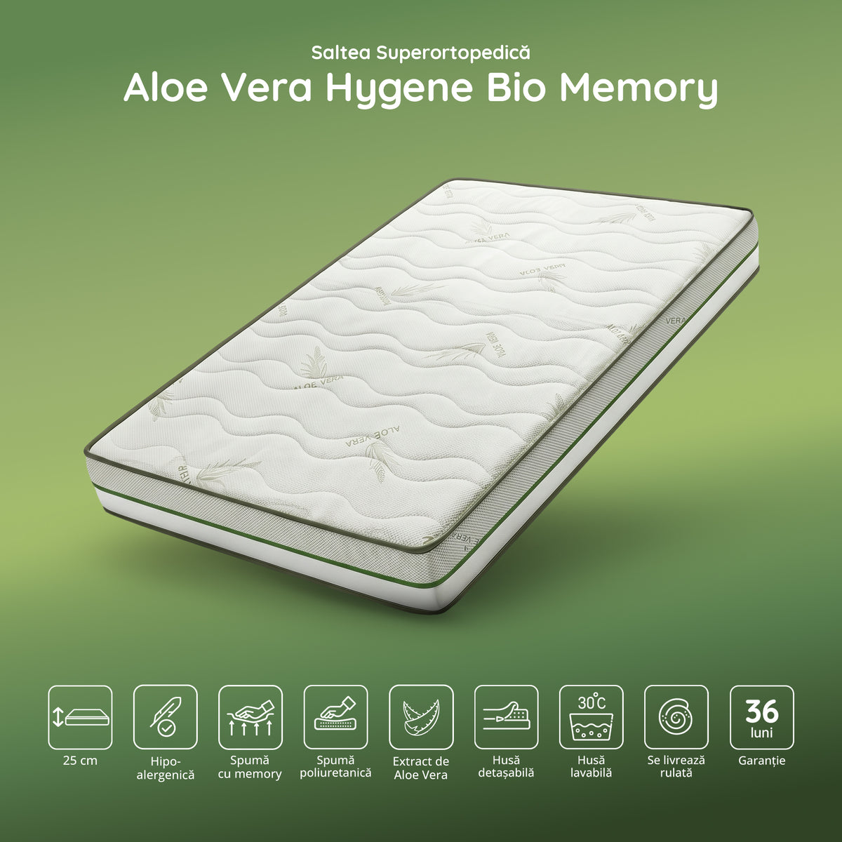 Pachet Pat + Saltea 160x200 Premium Double