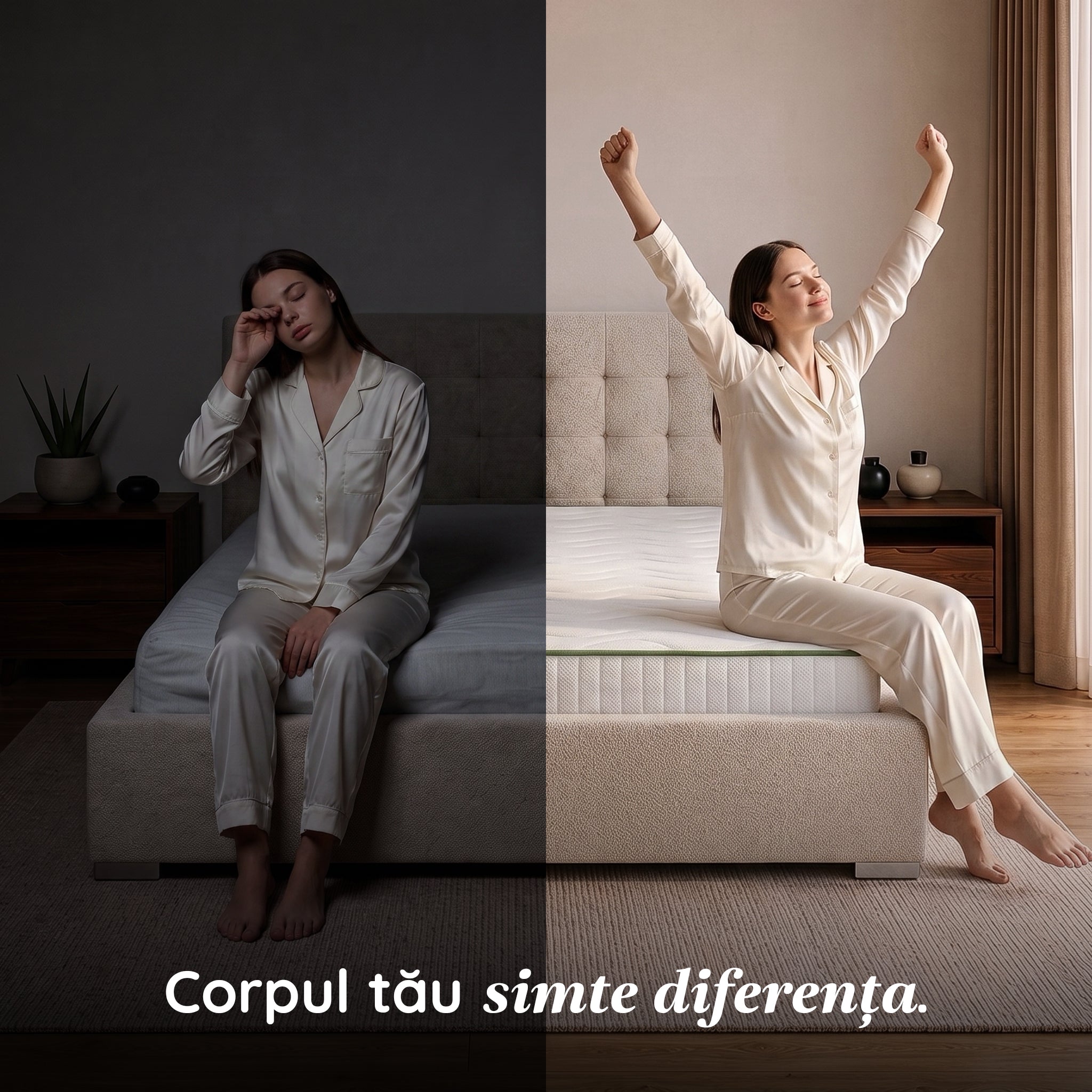 Saltea FLEX SAPPHIRE BIO MEMORY 14+5, spumă poliuretanică elastică, spumă cu memorie, husă cu efect antialergic, superortopedică, Grosime 21 cm - Prestige Home