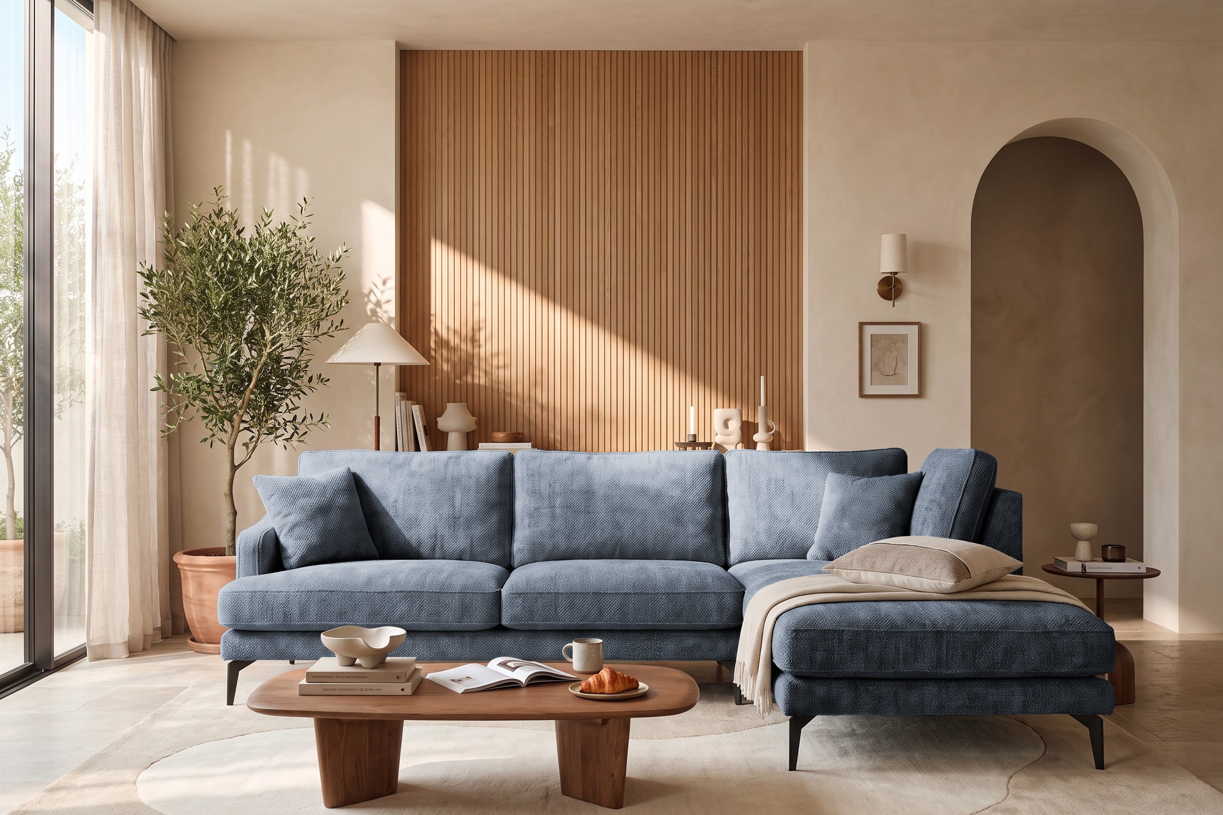 Colțar Fix AZURRO, cu ladă de depozitare, 280x90/180x85 cm - Prestigehome.ro - Colțar - Prestige #color_Albastru-Mystery