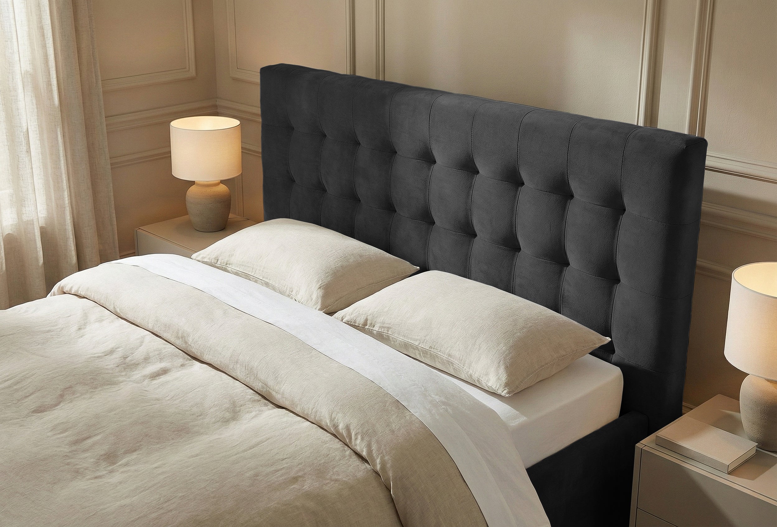 Pat Tapitat Strasbourg, cu Lada Rabatabil, Velur-Menta, Prestigehome.ro, Prestige, #Color_swing-antracit