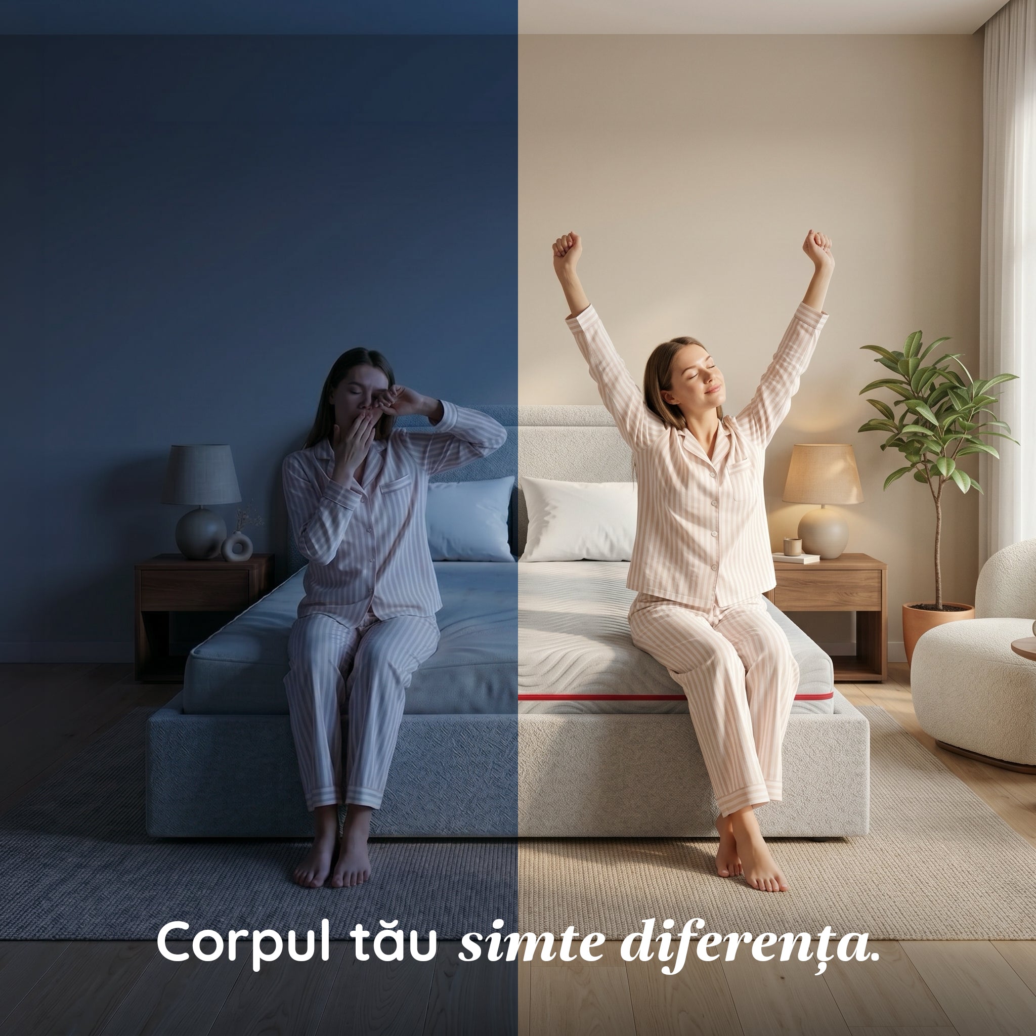Saltea WAVE MULTILAYER, spumă cu memorie, spumă reziliență mare, husă hipoalergenică detașabilă și lavabilă, superortopedică, grosime 20 cm