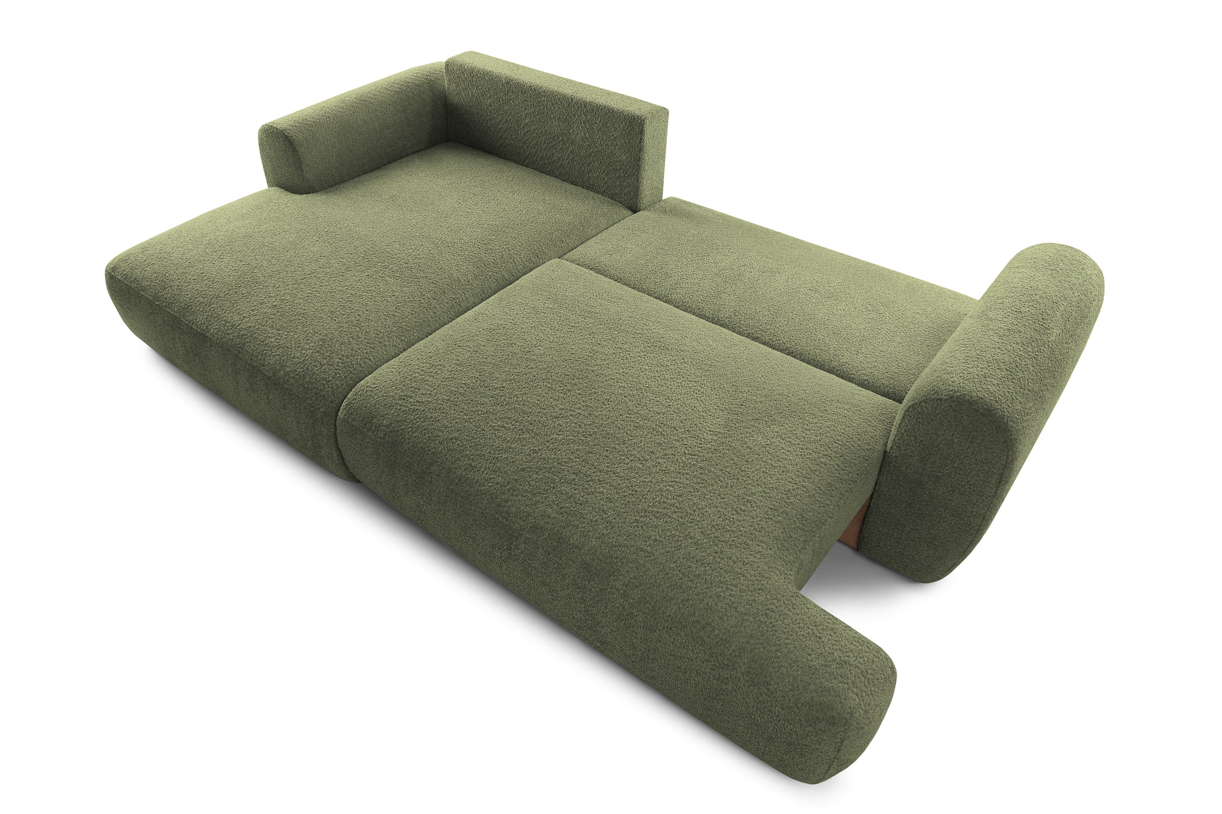 Colțar Extensibil 3 locuri NOA, cu ladă de depozitare, 270x155x80 cm, #color_Verde-Anthology
