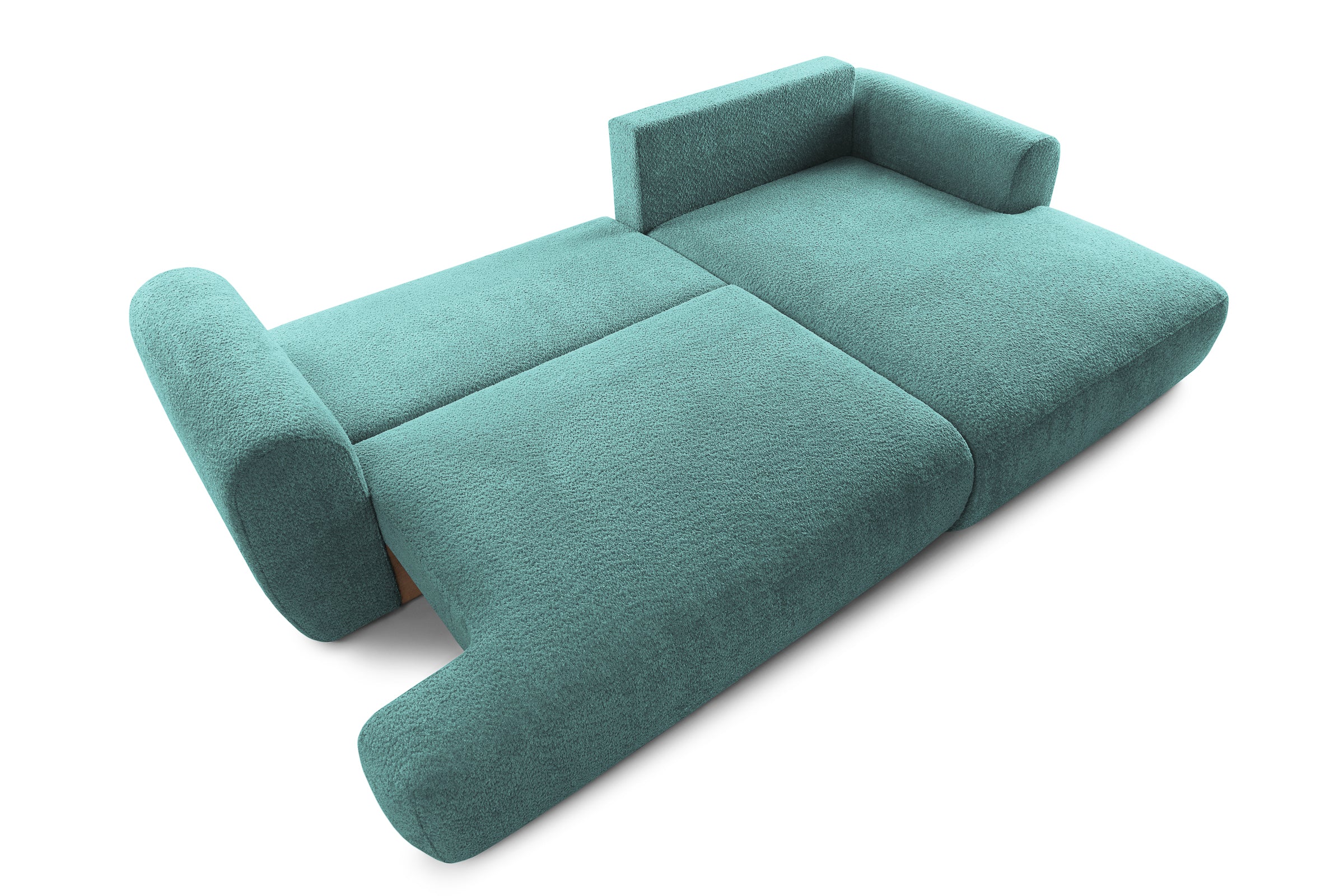 Colțar Extensibil 3 locuri NOA, cu ladă de depozitare, 270x155x80 cm, #color_Albastru-Anthology
