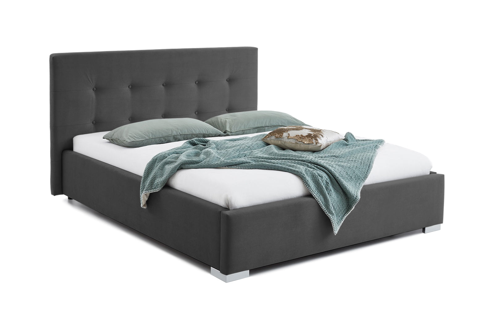 Pachet Pat + Saltea 120x200 Cozy Single-Seturi Paturi + Saltele-Prestige Home-Swing-Antracit-Prestige Home