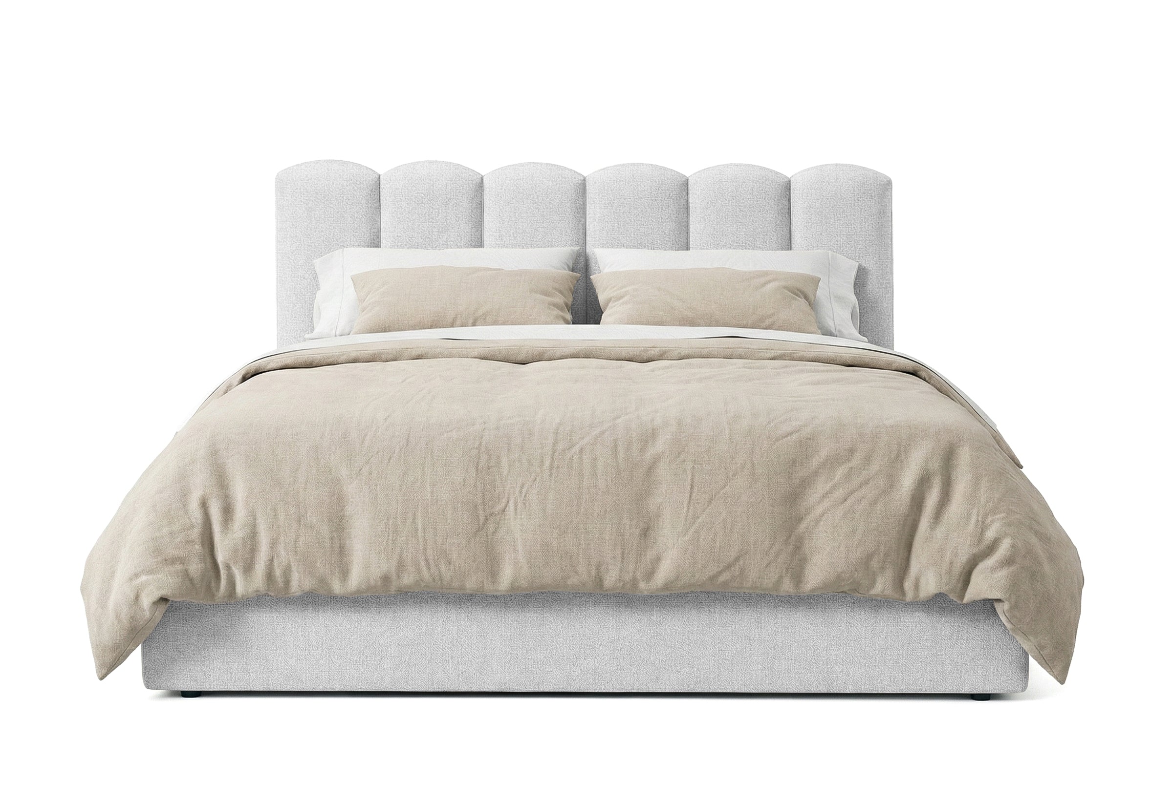 Pat Tapițat PRINCESS, cu somieră rabatabilă și ladă de depozitare, #color_Gri-Cenusiu-Mystery