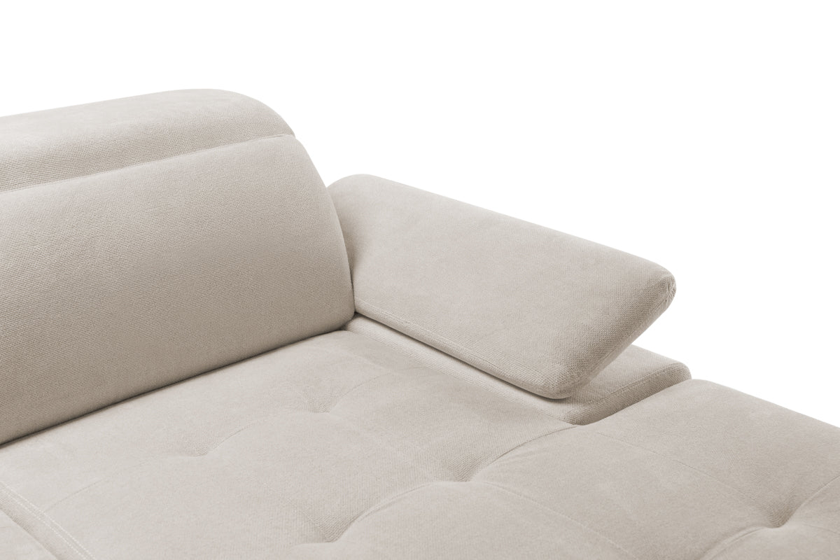 Canapea Extensibila 3 locuri TRENDY, cu tetiere, 245x105x80 cm,  Prestigehome.ro - Canapea 3 Locuri - Prestige - #color_Crem-Memphis