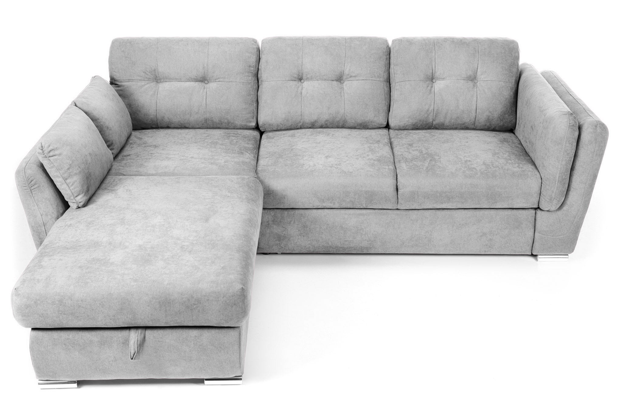 Colțar Extensibil JAZZ, cu ladă depozitare,  245 x 205 x 90 cm, #color_Gri-deschis-enjoy