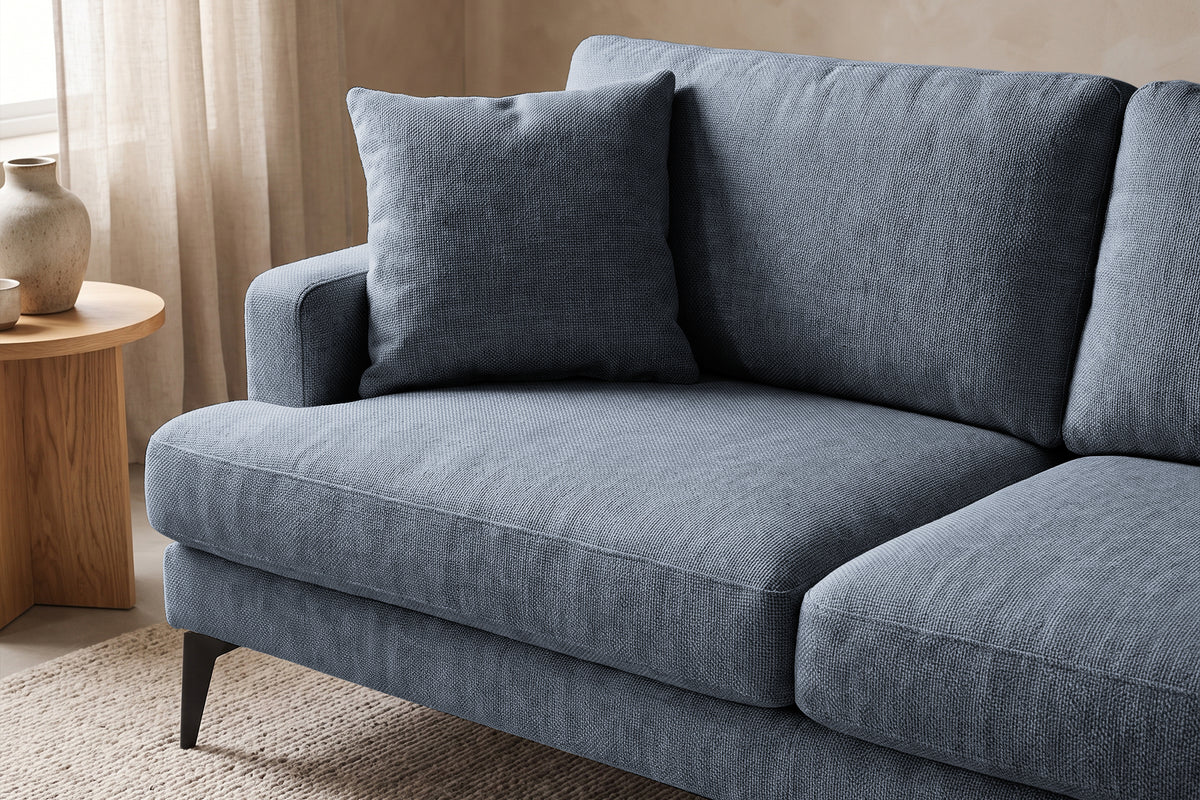Colțar Fix AZURRO, cu ladă de depozitare, 280x90/180x85 cm - Prestigehome.ro - Colțar - Prestige #color_Albastru-Mystery