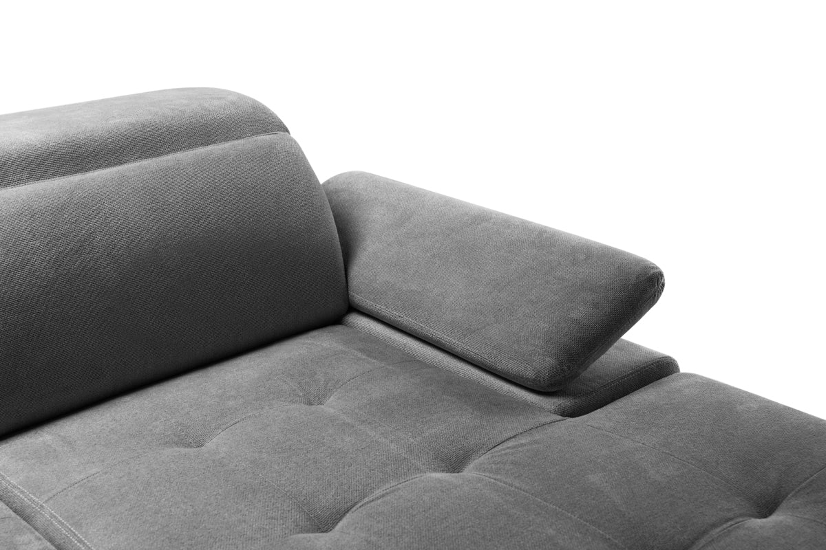 Canapea Extensibila 3 locuri TRENDY, cu tetiere, 245x105x80 cm,  Prestigehome.ro - Canapea 3 Locuri - Prestige - #color_Gri-Memphis