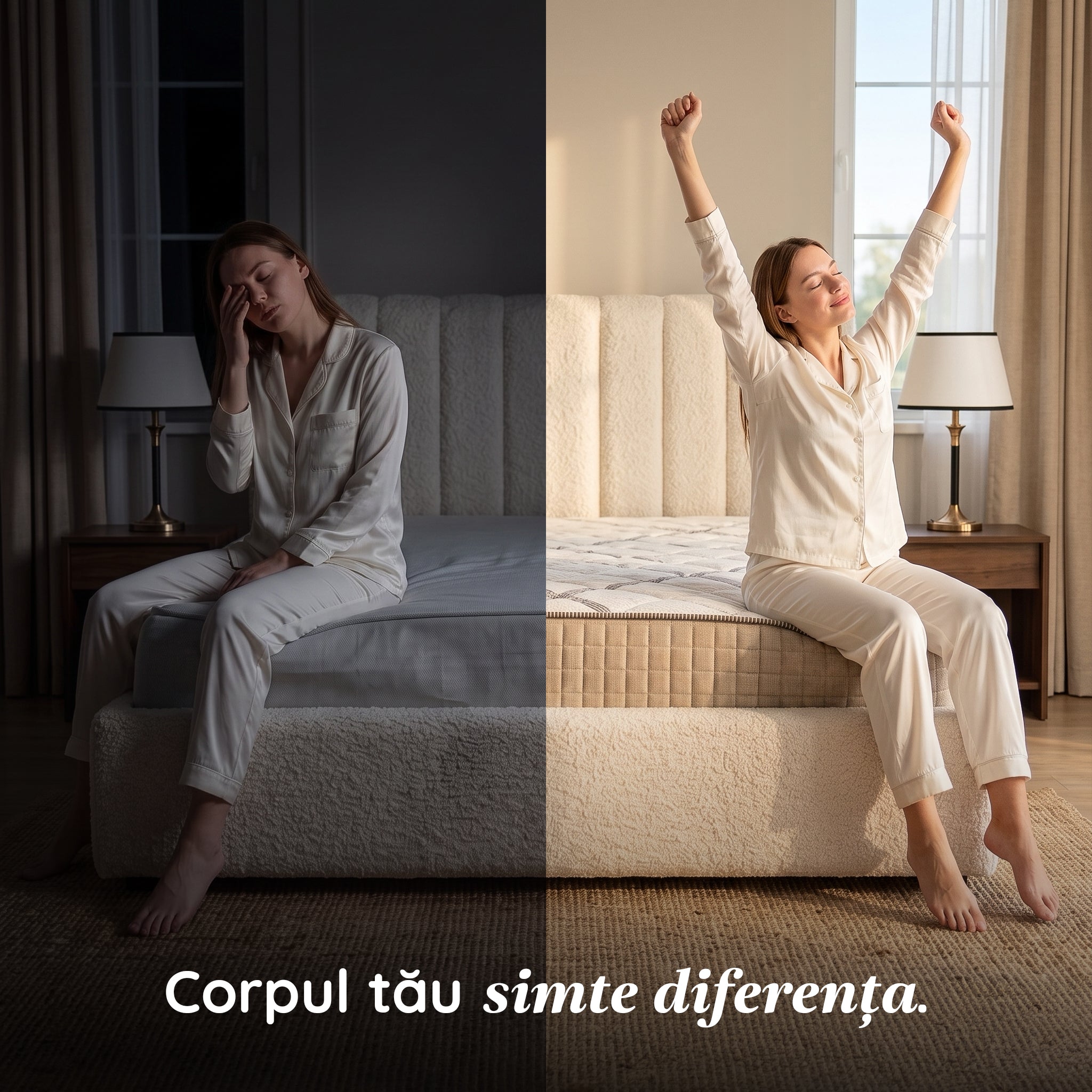 Saltea Ideal Sleep HOTEL SERIES LUX, superortopedică, cu spumă poliuretanică și arcuri, husă cu aerisire optimă, Grosime 25 cm - Prestige Home