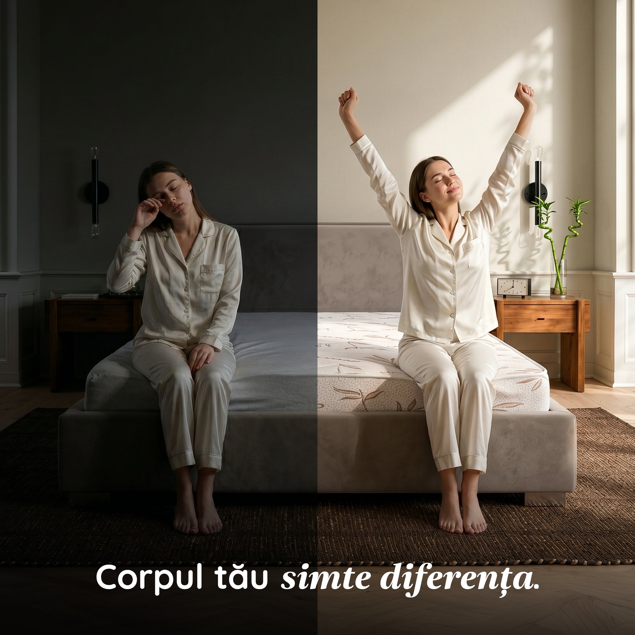 Saltea BAMBOO CONFORT, spumă poliuretanică, reversibilă, hipoalergenică, super ortopedică, Grosime 19 cm  - Prestige Home