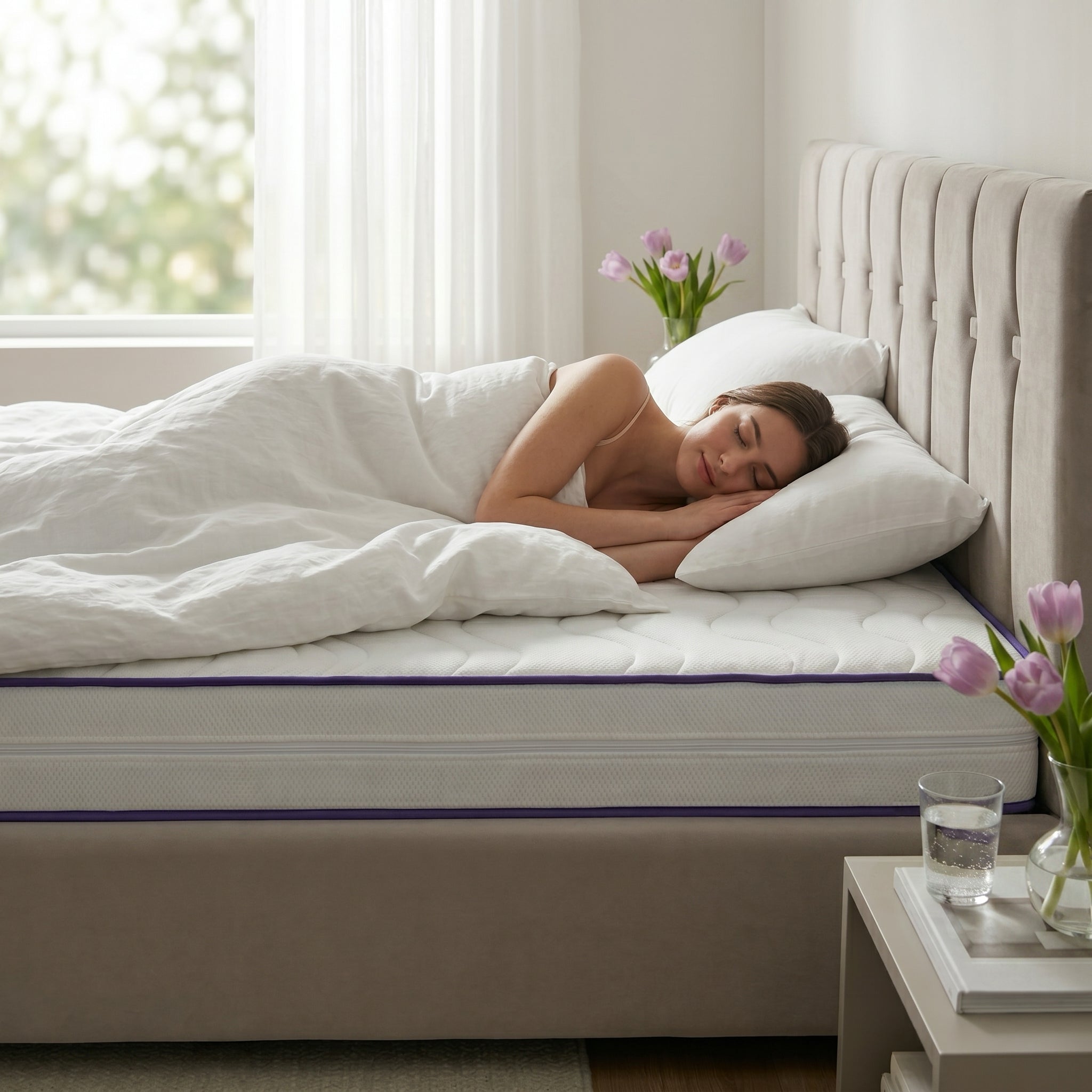 Saltea HYGENE THERAPY HYBRID, 7 zone de confort, Arcuri Individuale, husă detașabilă cu fermoar, lavabilă, superortopedică, Grosime 24 cm - Prestige Home