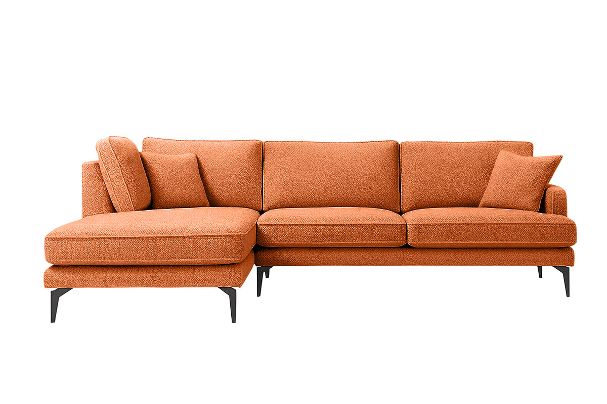 Colțar Fix AZURRO, cu ladă de depozitare, 280x90/180x85 cm - Prestigehome.ro - Colțar - Prestige #color_Portocaliu-Mystery