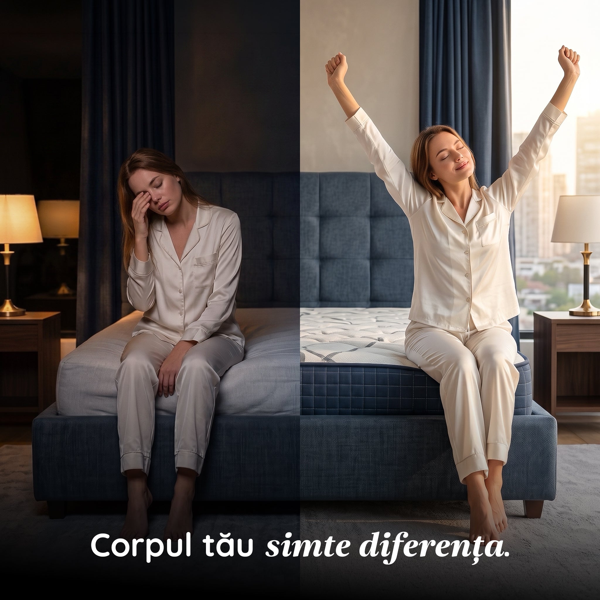 Saltea Ideal Sleep HOTEL SERIES NIGHT LUX, superortopedică, cu spumă poliuretanică și arcuri, husă cu aerisire optimă, Grosime 26 cm - Prestige Home