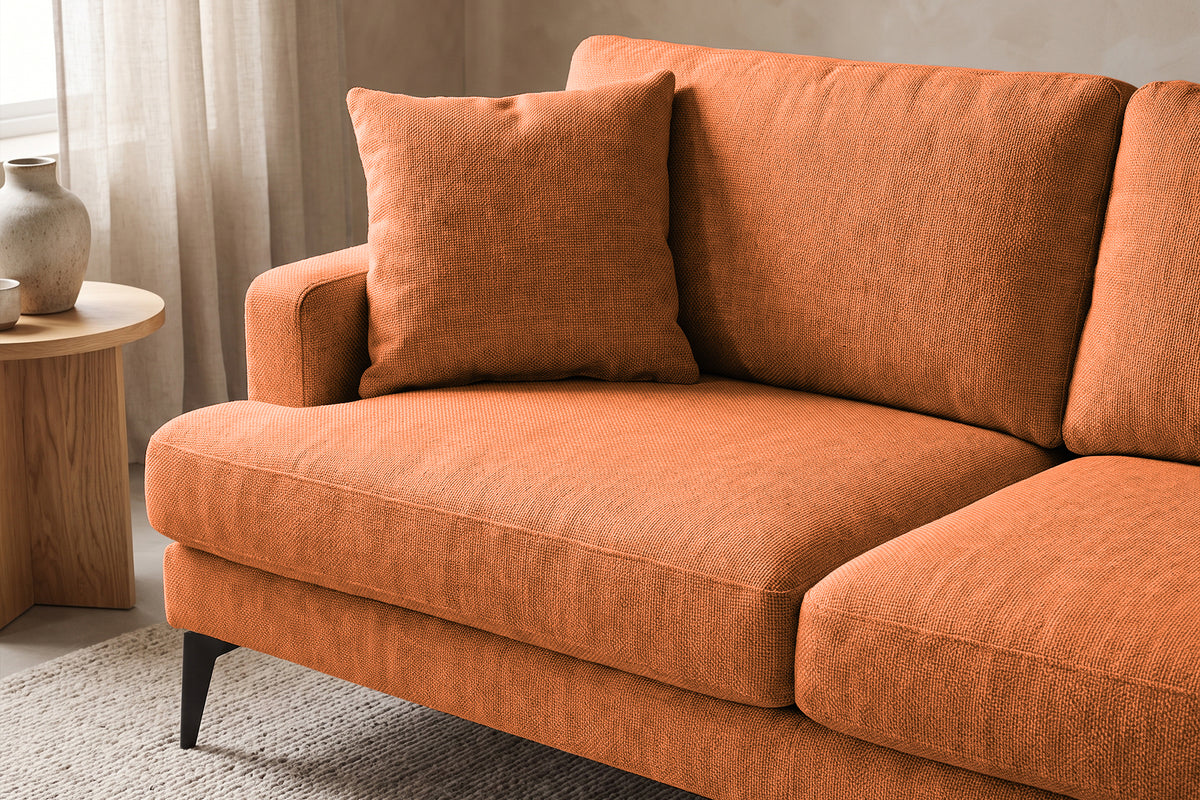Colțar Fix AZURRO, cu ladă de depozitare, 280x90/180x85 cm - Prestigehome.ro - Colțar - Prestige #color_Portocaliu-Mystery