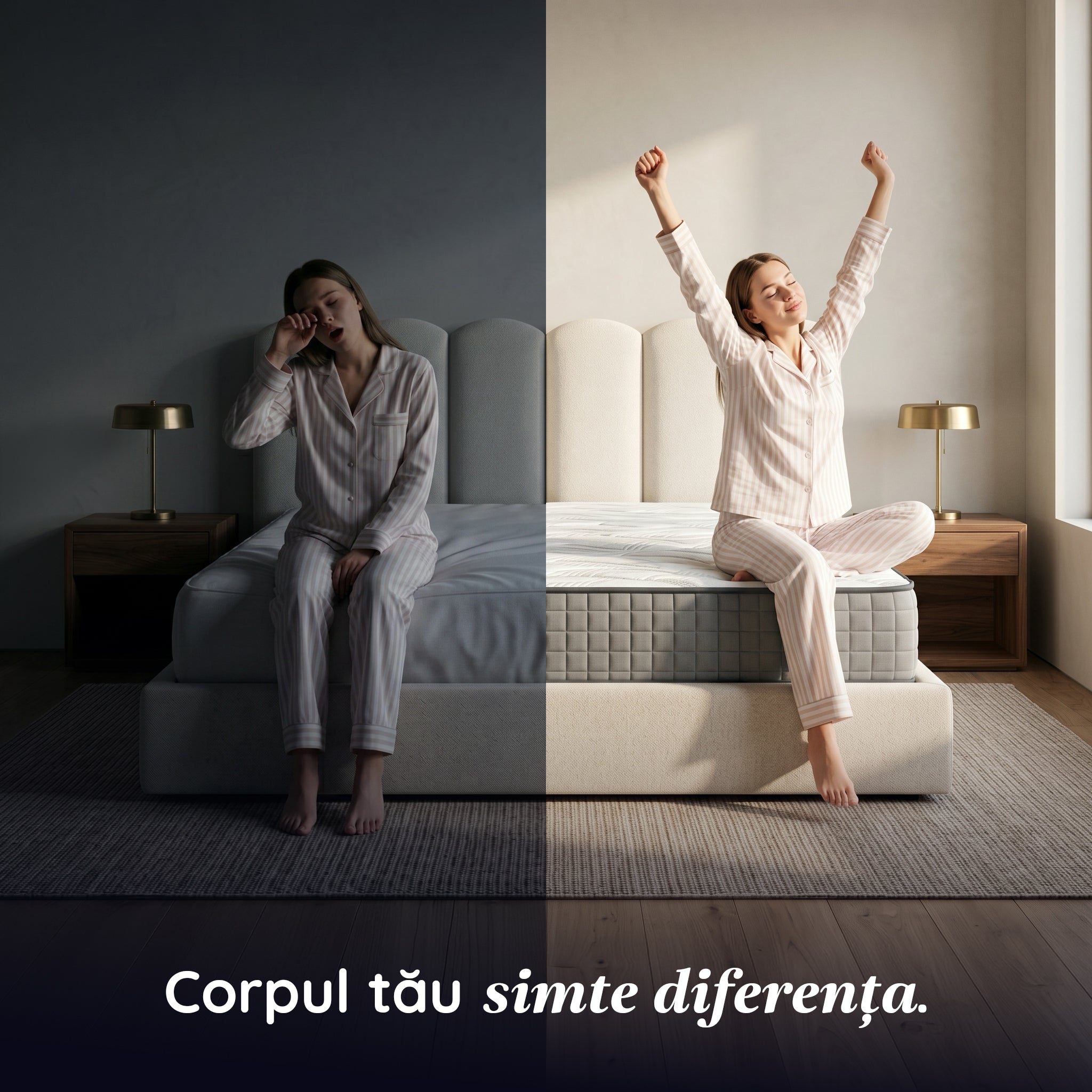 Saltea Ideal Sleep WAVE POCKET, Arcuri individuale, spumă poliuretanică în straturi, superortopedică, Grosime 25 cm