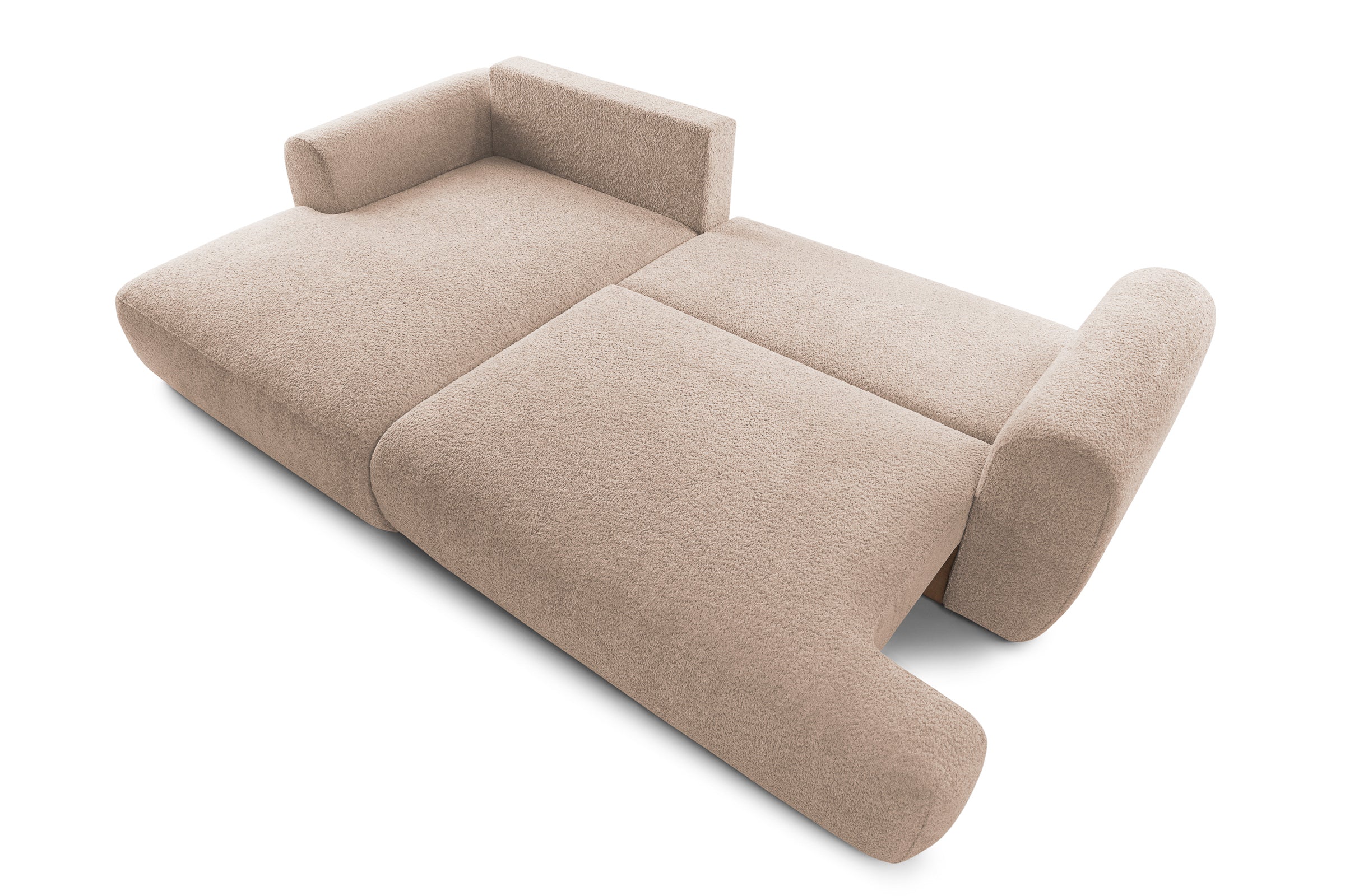 Colțar Extensibil 3 locuri NOA, cu ladă de depozitare, 270x155x80 cm, #color_Crem-Anthology