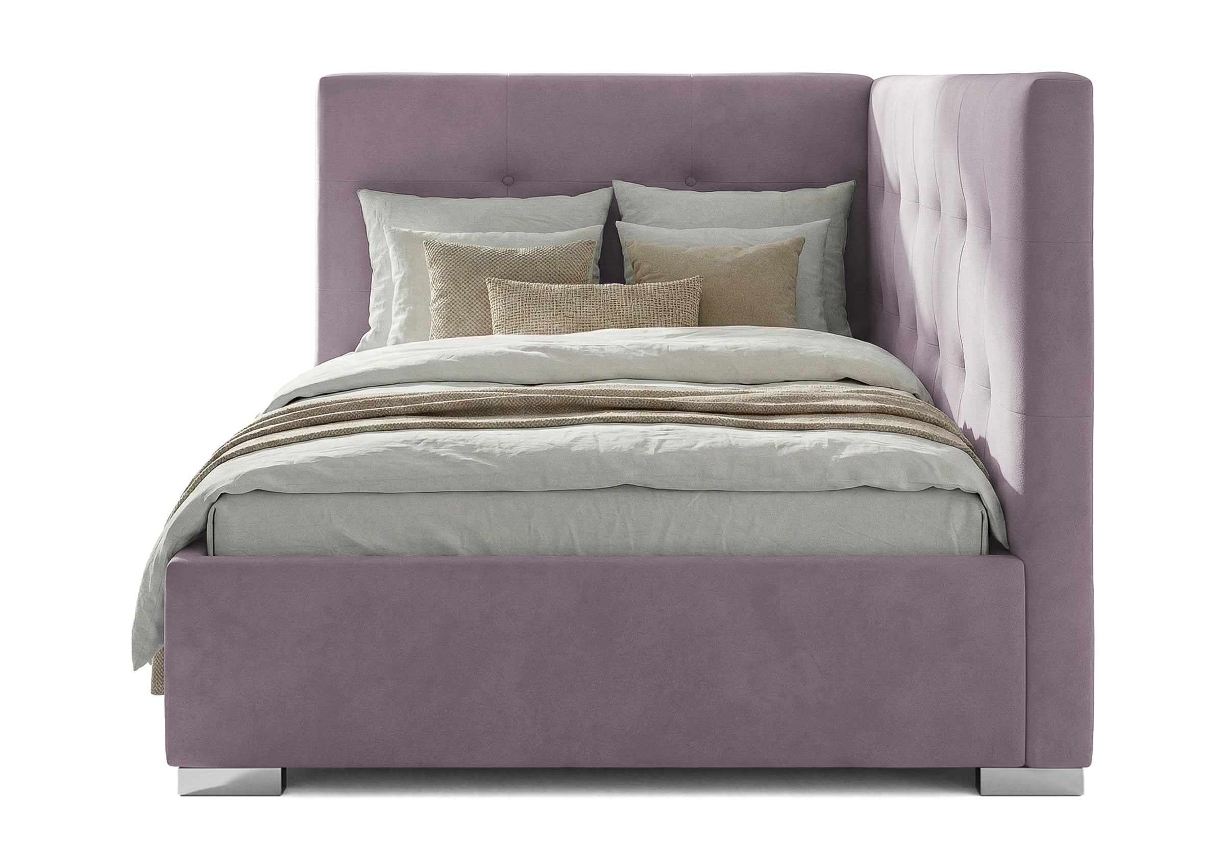 Pat Tapițat Lille de colț, cu somieră rabatabilă și ladă depozitare, #color_Swing-Violet