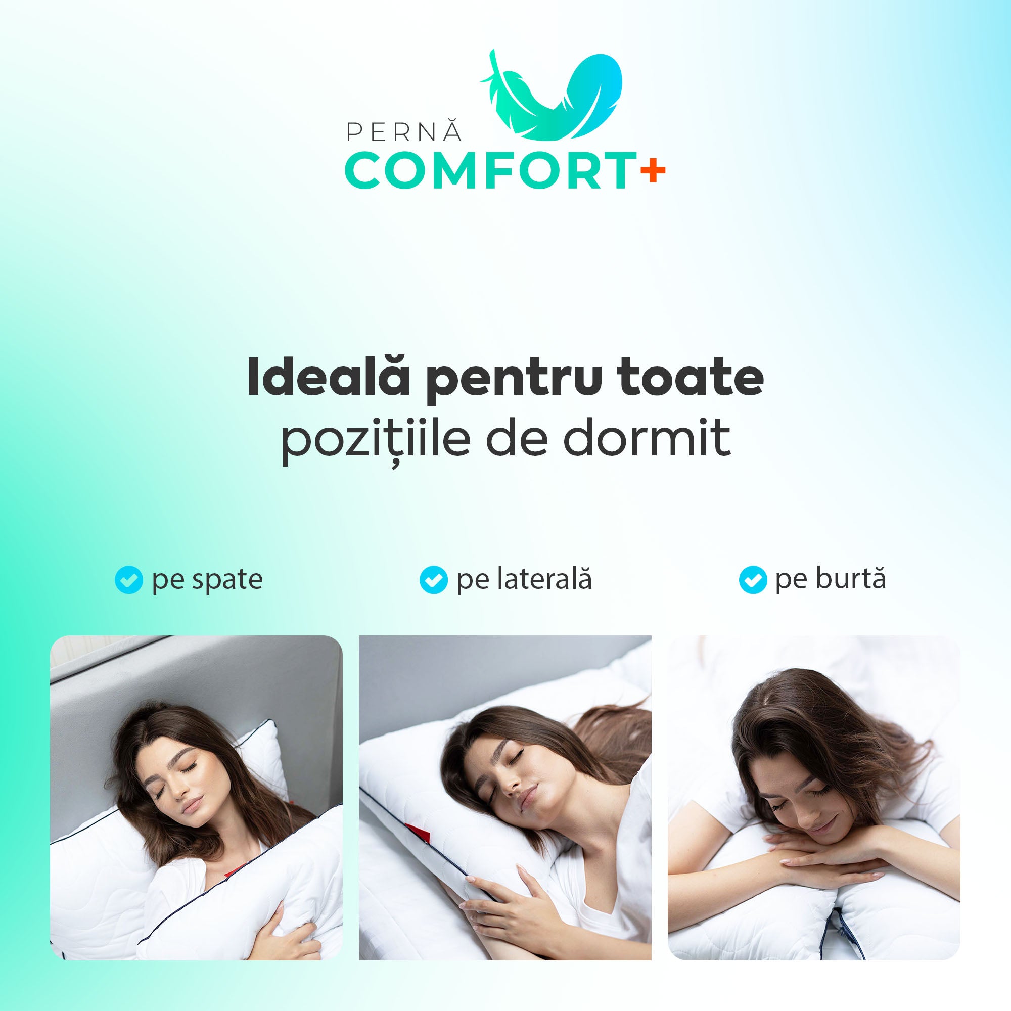 Set 4 x Perne Comfort Plus cu microfibră, husă microfibră, 50x70 cm-Seturi Perne-Prestige Home-Prestige Home