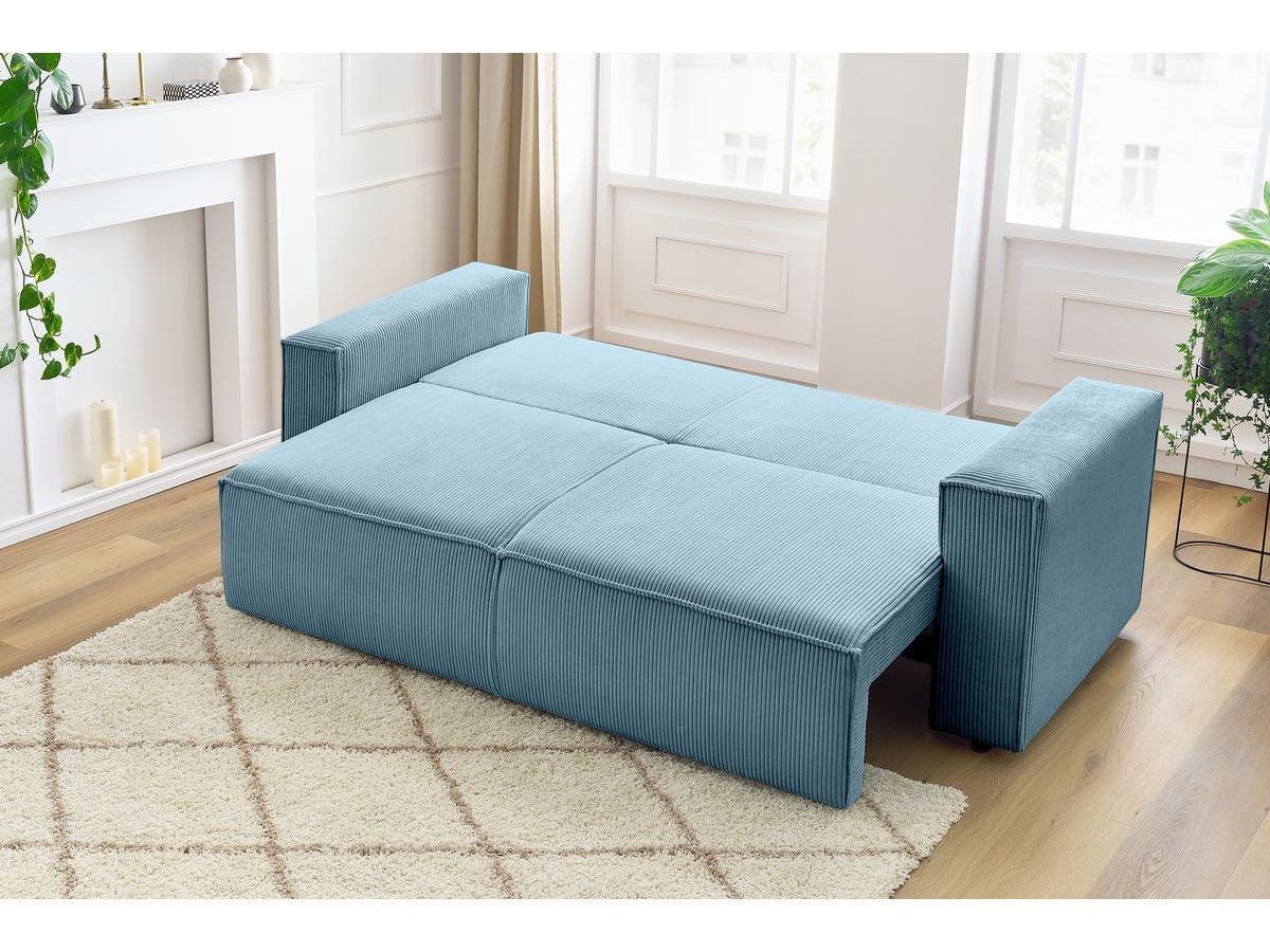 Canapea Extensibila 3 locuri Cloud, cu lada de depozitare, 240x87x85 cm - Prestigehome.ro - Canapea - Prestige - #Color_Albastru-Deschis-Fjord