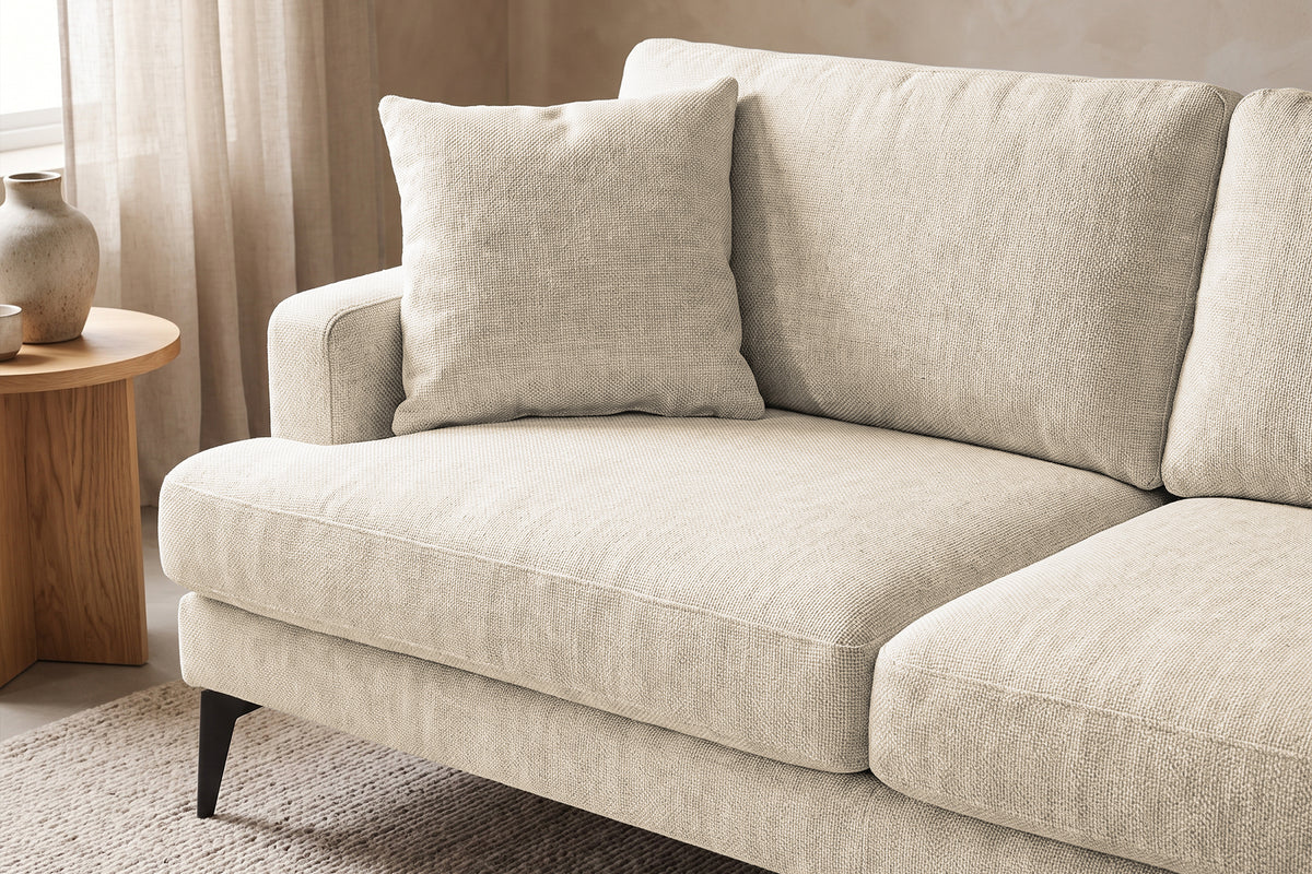 Colțar Fix AZURRO, cu ladă de depozitare, 280x90/180x85 cm - Prestigehome.ro - Colțar - Prestige #color_Crem-Mystery