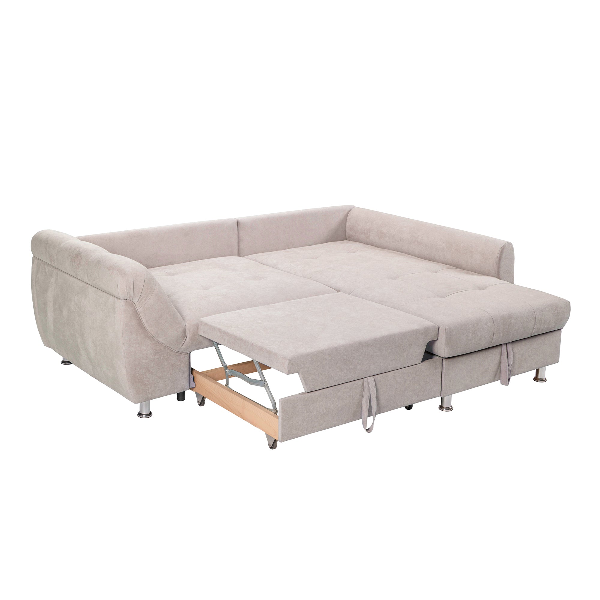 Coltar Extensibil MERLIN, cu lada depozitare, 230 x 190 x 93 cm, Prestigehome, #color_Gri-Taupe-Enjoy