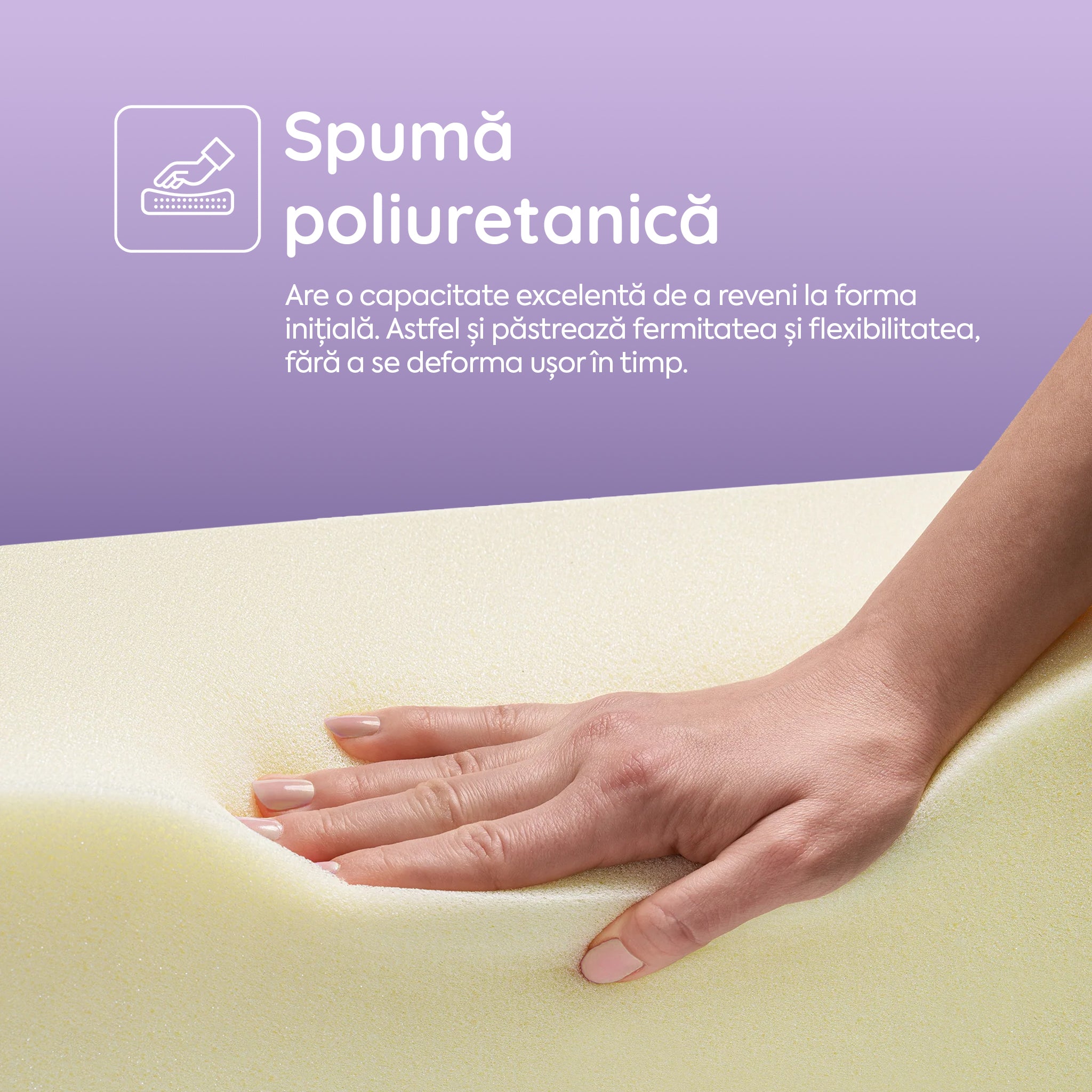Saltea ERGO COMFORT, superortopedică, cu spumă poliuretanică și arcuri, Grosime 20 cm - Prestige Home
