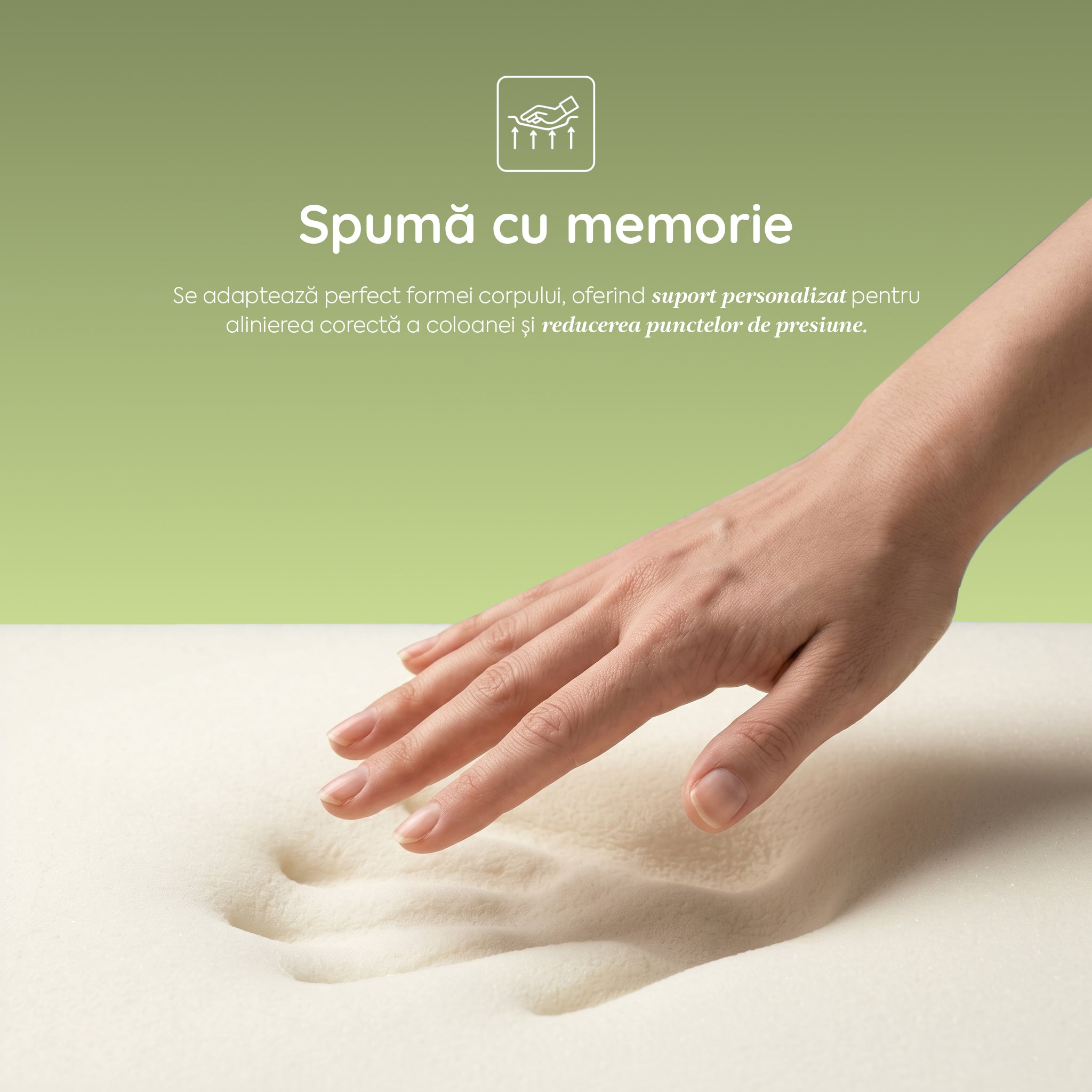 Saltea FLEX SAPPHIRE BIO MEMORY 14+5, spumă poliuretanică elastică, spumă cu memorie, husă cu efect antialergic, superortopedică, Grosime 21 cm - Prestige Home