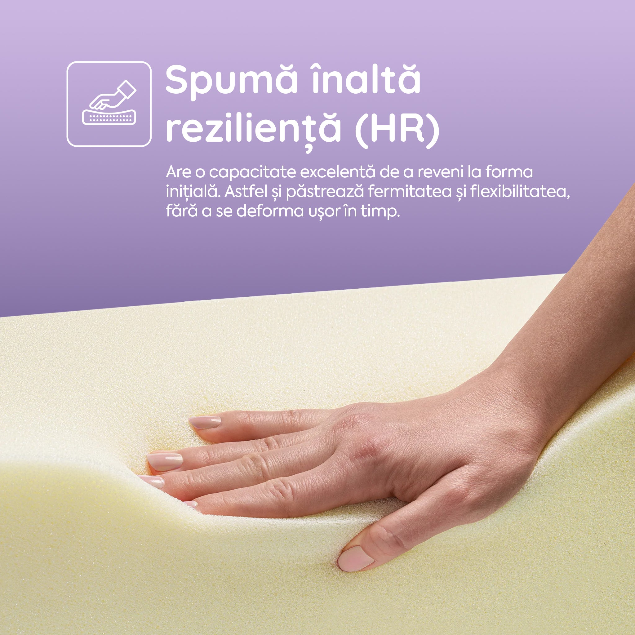 Saltea ERGO COMFORT, ortopedică, cu spumă poliuretanică și arcuri, Grosime 18 cm