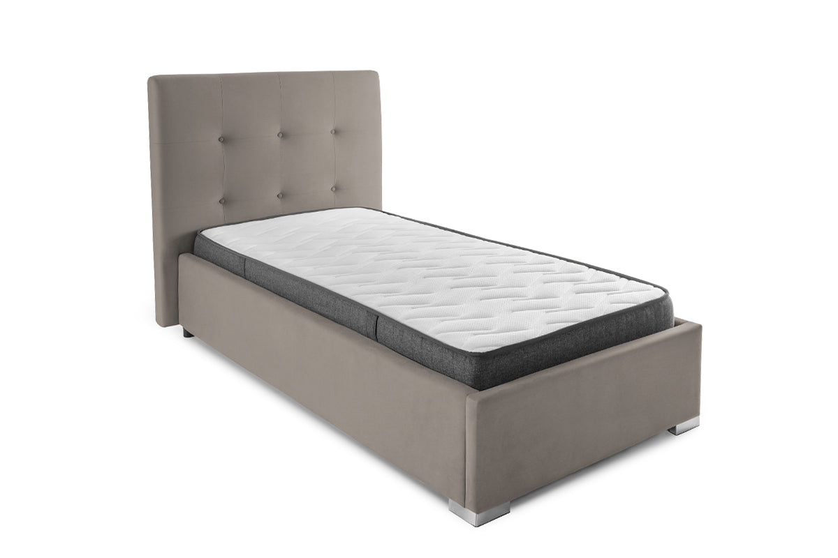 Pat Tapițat Lille, cu somieră rabatabilă și ladă de depozitare